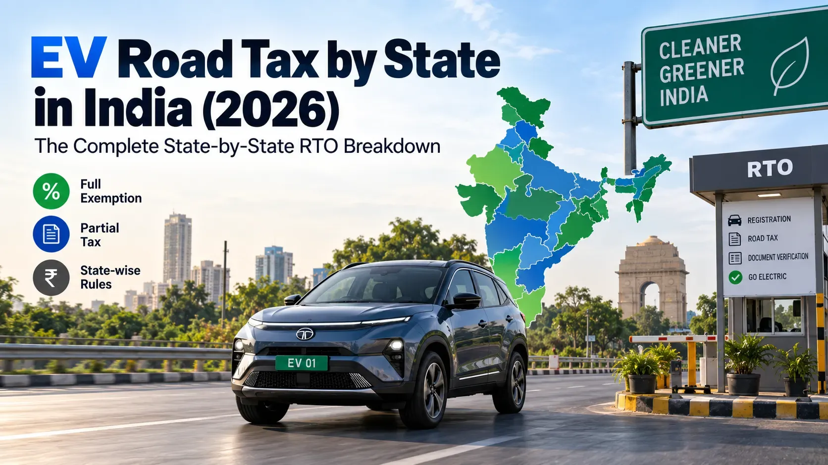 EV Road Tax by State in India (2026): The Complete State-by-State RTO Breakdown