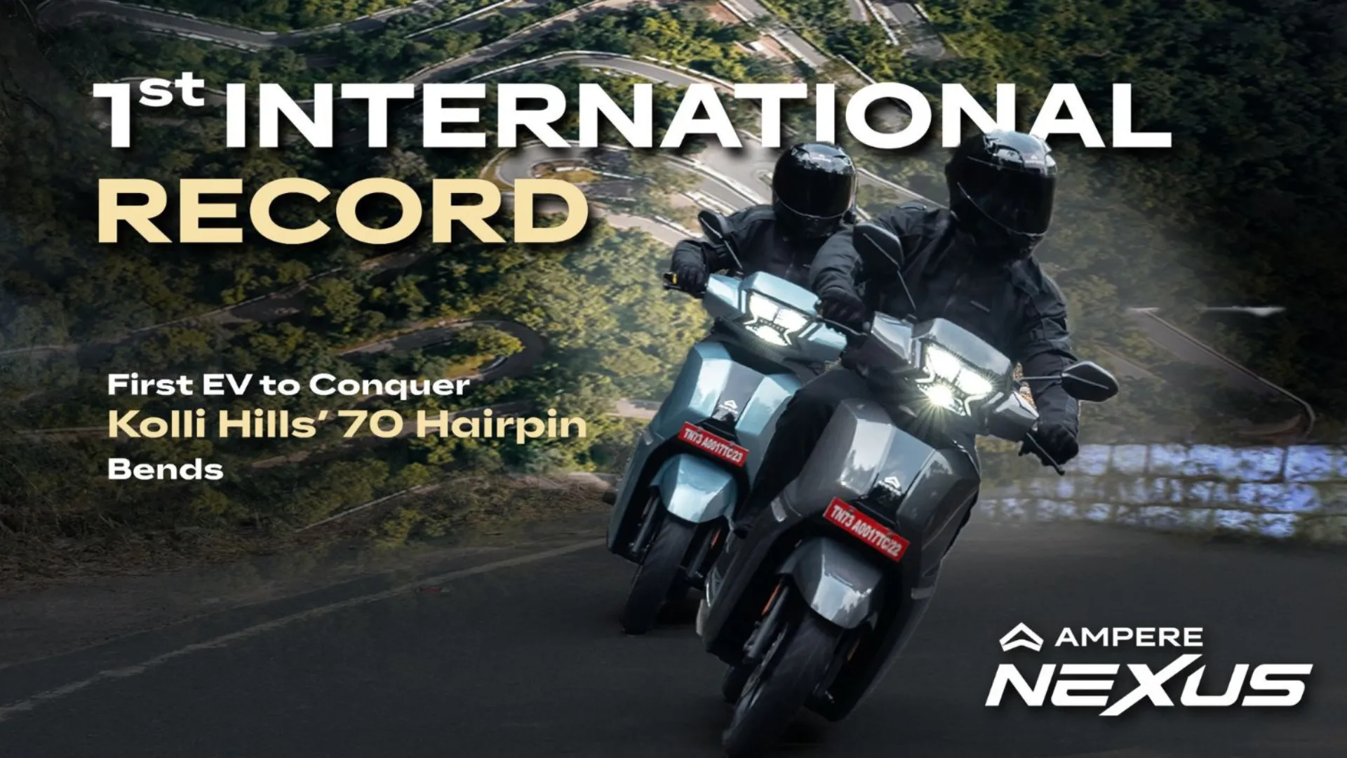Ampere Nexus Makes Asia Record — First EV Scooter to Climb Kolli Hill!