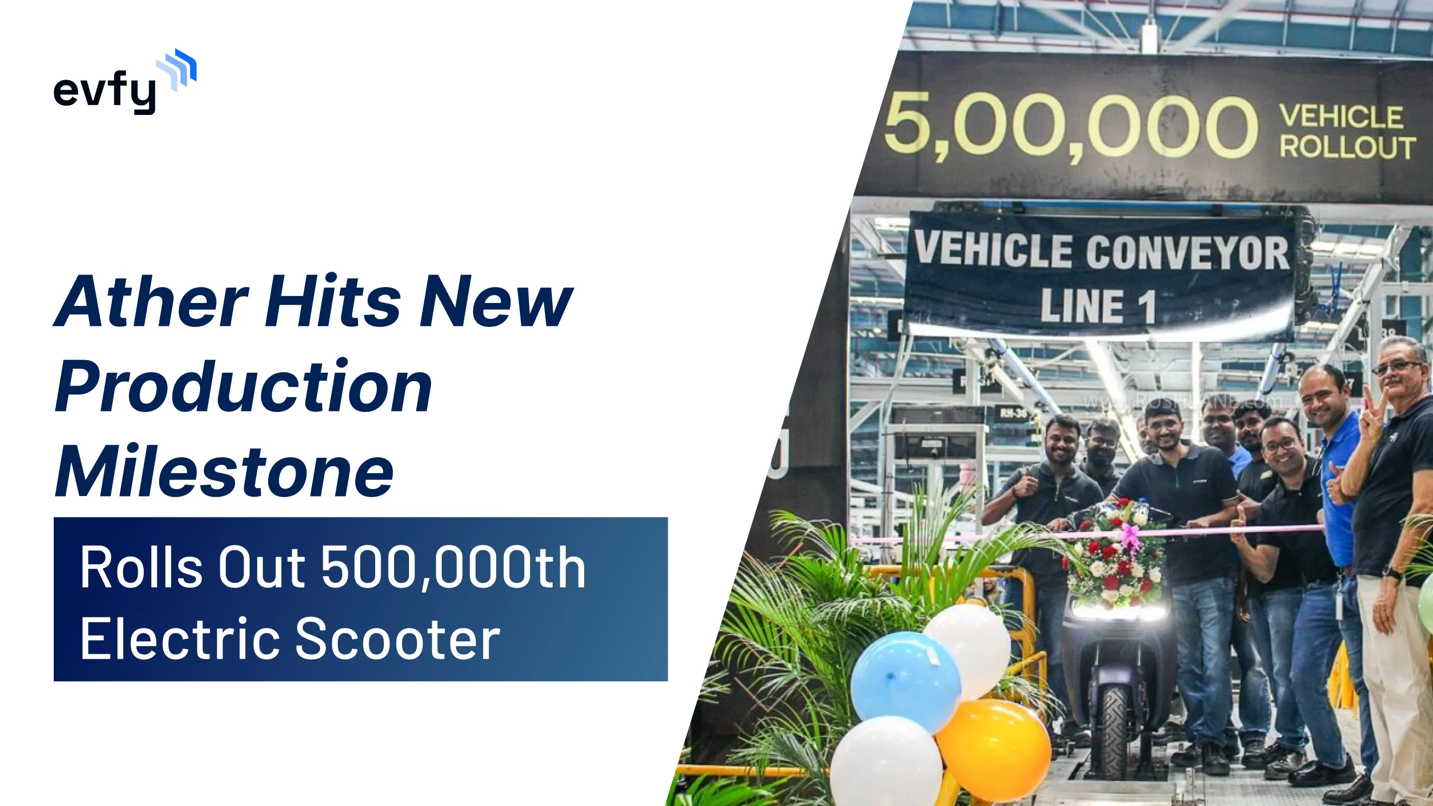 Ather Hits New Production Milestone — Rolls Out 500,000th Electric Scooter