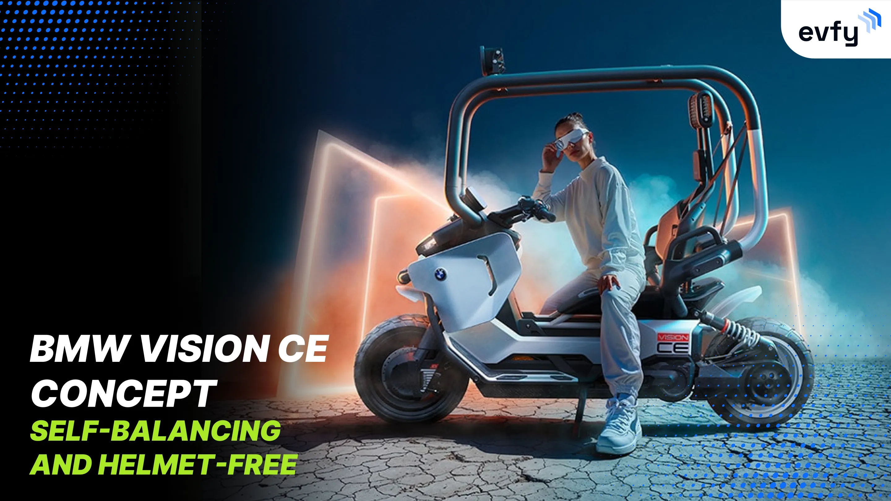 BMW Vision CE Concept — Self-Balancing and Helmet-Free