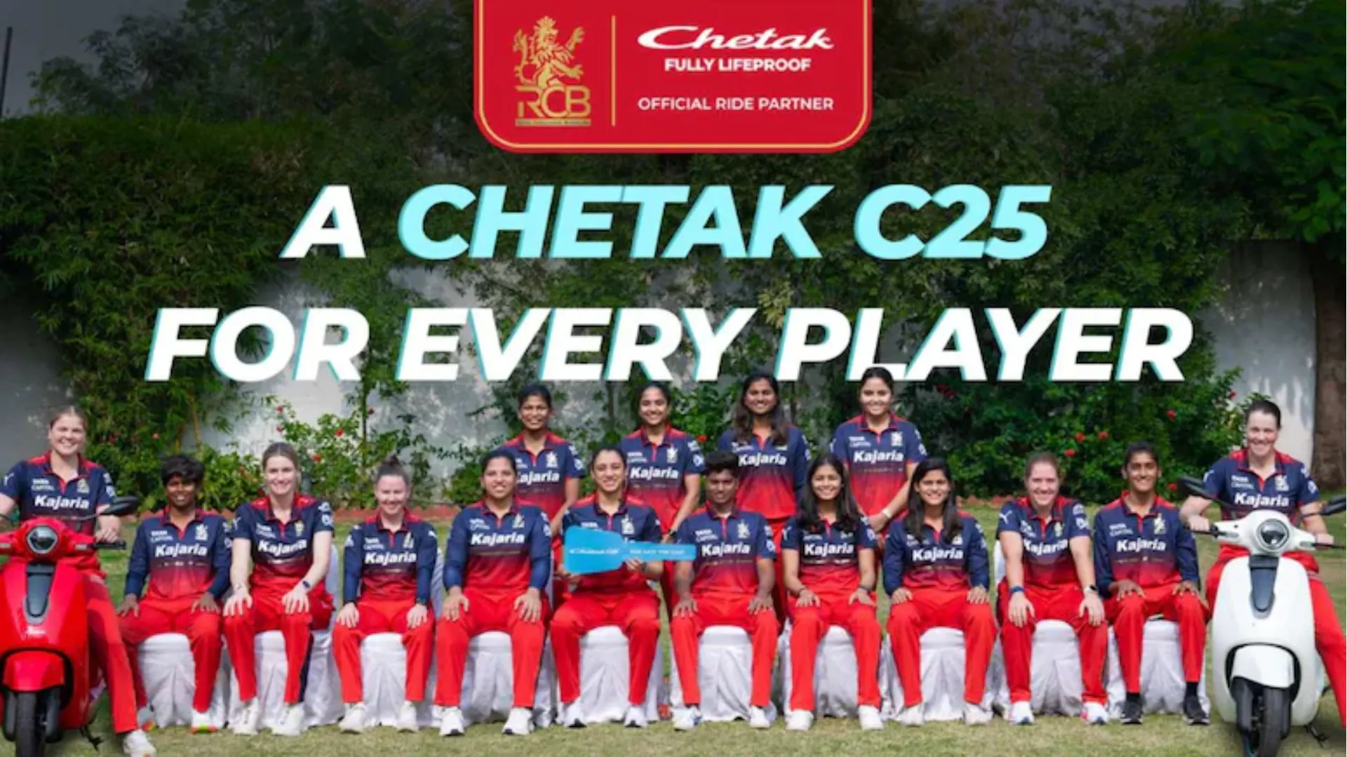 Bajaj Gifts Chetak C25 Electric Scooters to RCB Women After WPL Victory