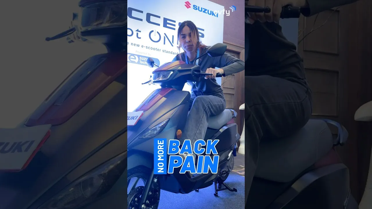 Smart foot placement for longer rides Comfort meets design in the Suzuki e-Access!@Suzuki2Wheeler
