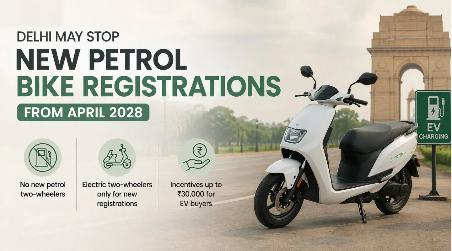 Delhi May End New Petrol Bike And Scooter Registrations From April 2028 Under New EV Policy