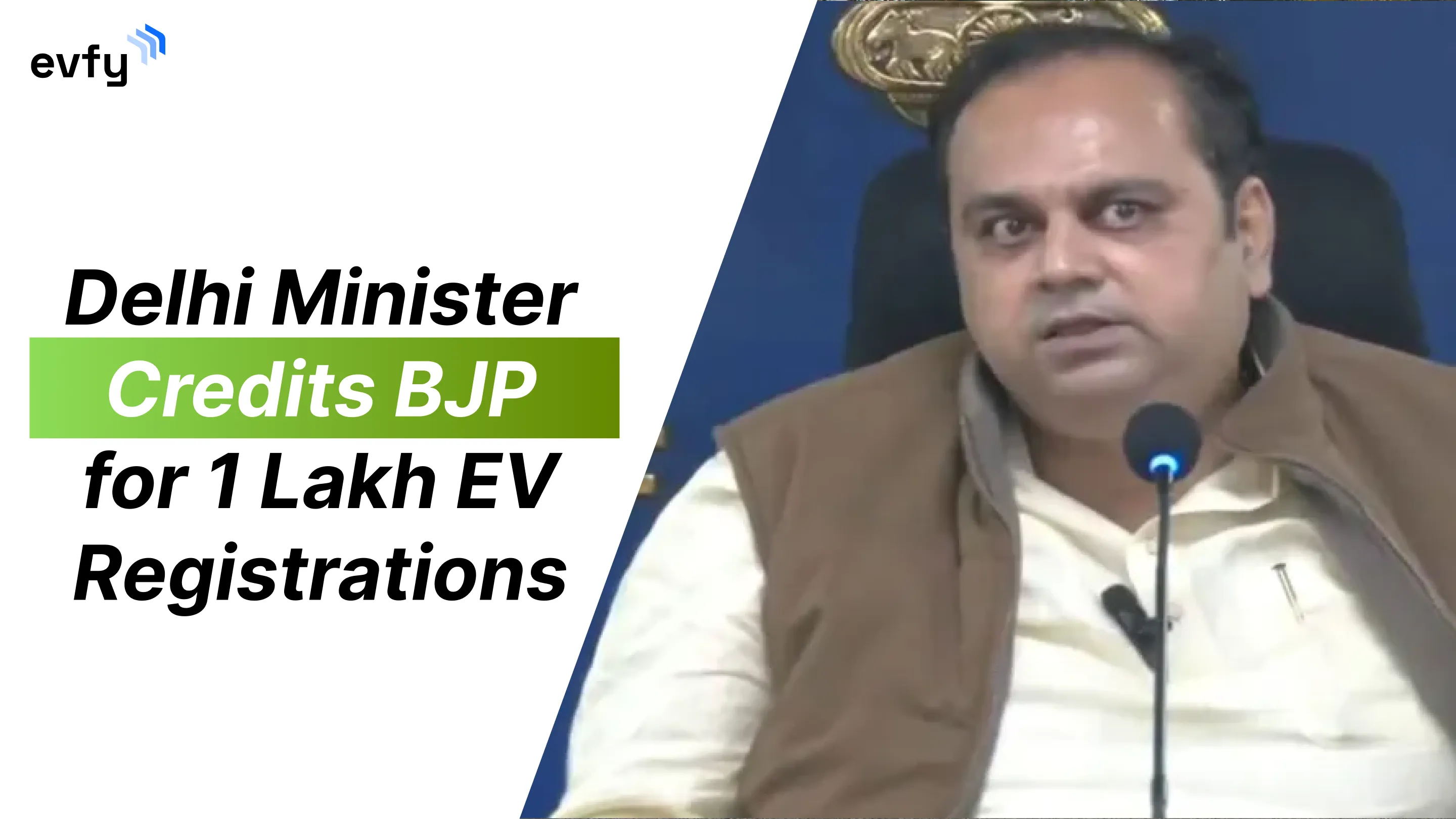 Delhi Minister Credits BJP for 1 Lakh EV Registrations Since Taking Office