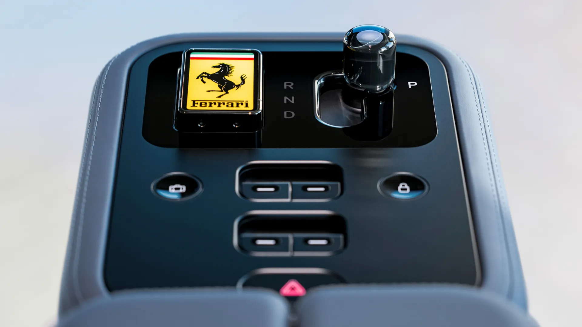 Ferrari Luce EV Interior Revealed - Gear Shift and controls