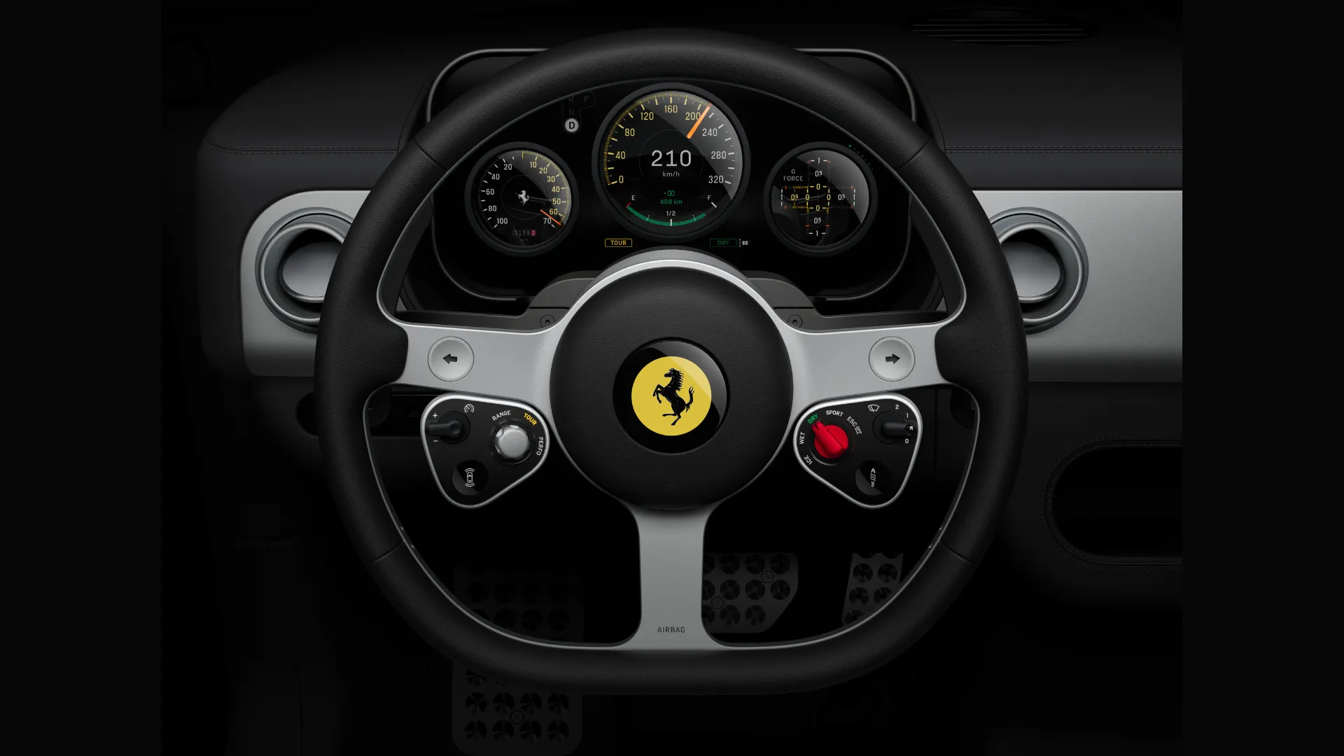Ferrari Luce EV Interior Revealed - Steering