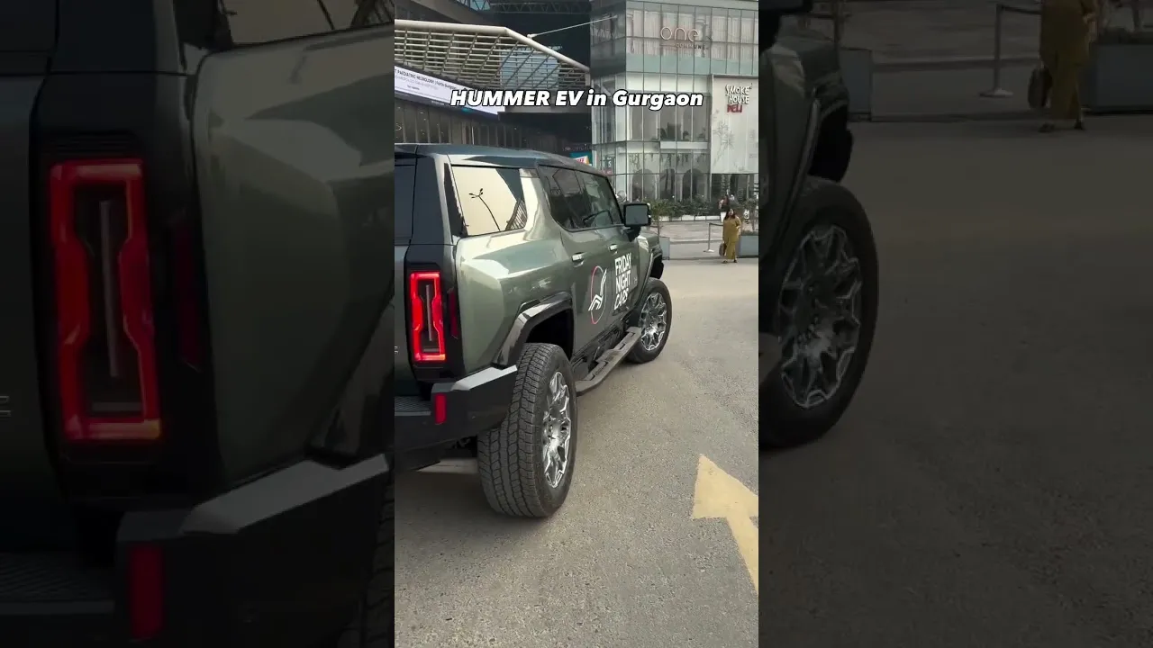 Crab-Walking Monster in Gurgaon! HUMMER EV Spotting 🇮🇳⚡ #HummerEV #EVFY