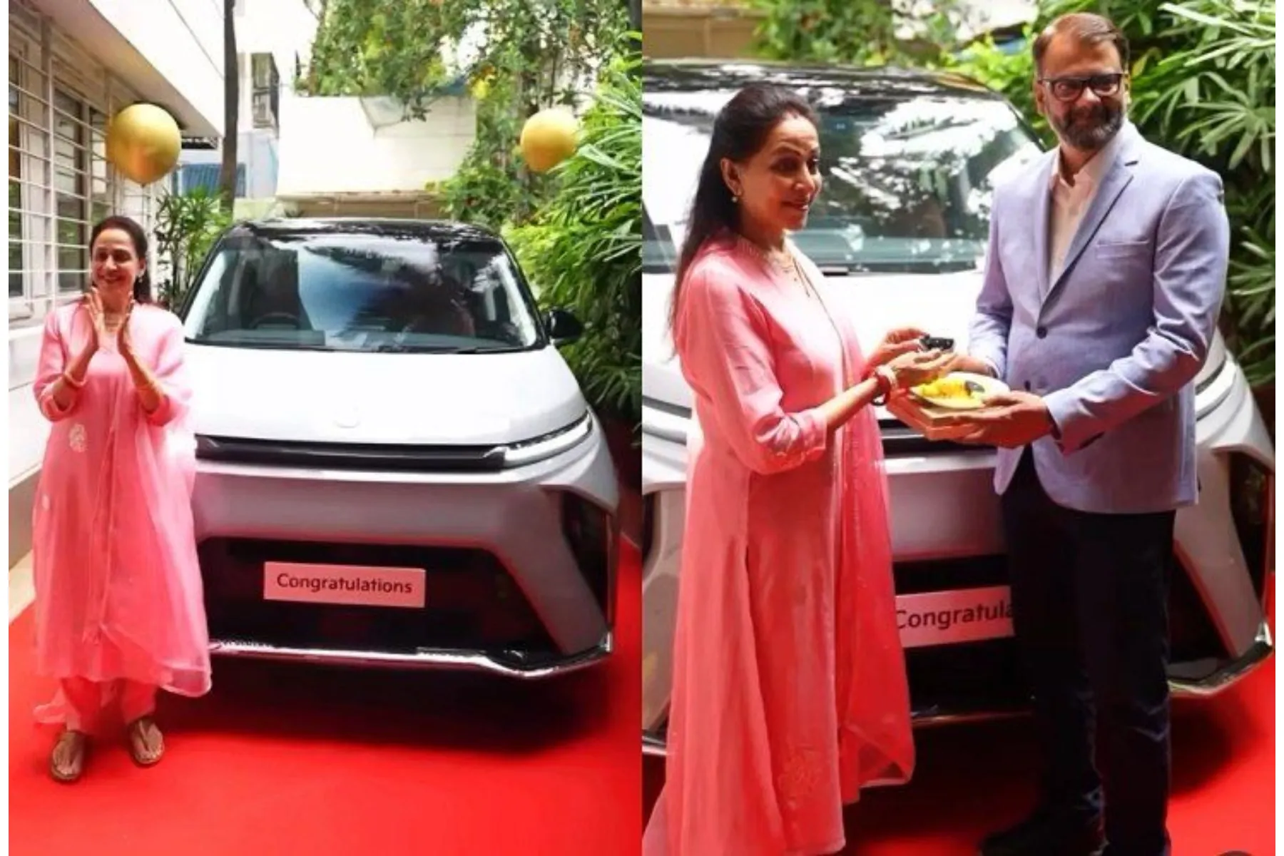 Hema Malini Takes Delivery of MG M9
