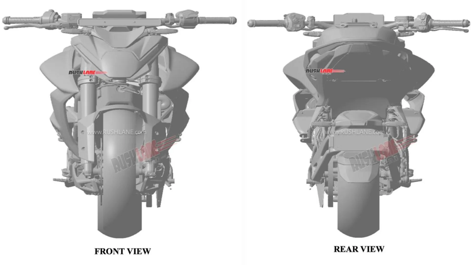Hero MotoCorp Project VxZ Production-Spec Electric Motorcycle Patents Leak - Front and Rear