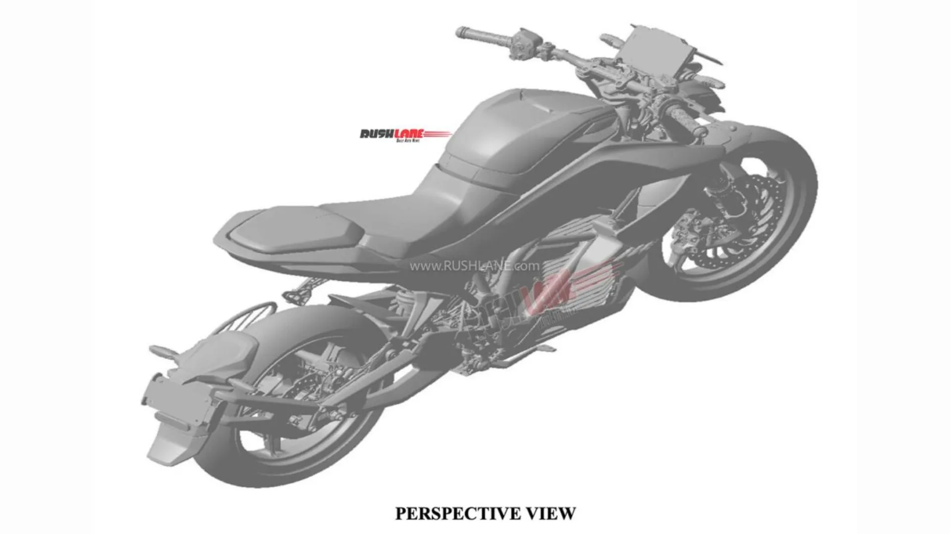 Hero MotoCorp Project VxZ Production-Spec Electric Motorcycle Patents Leak - perspective view