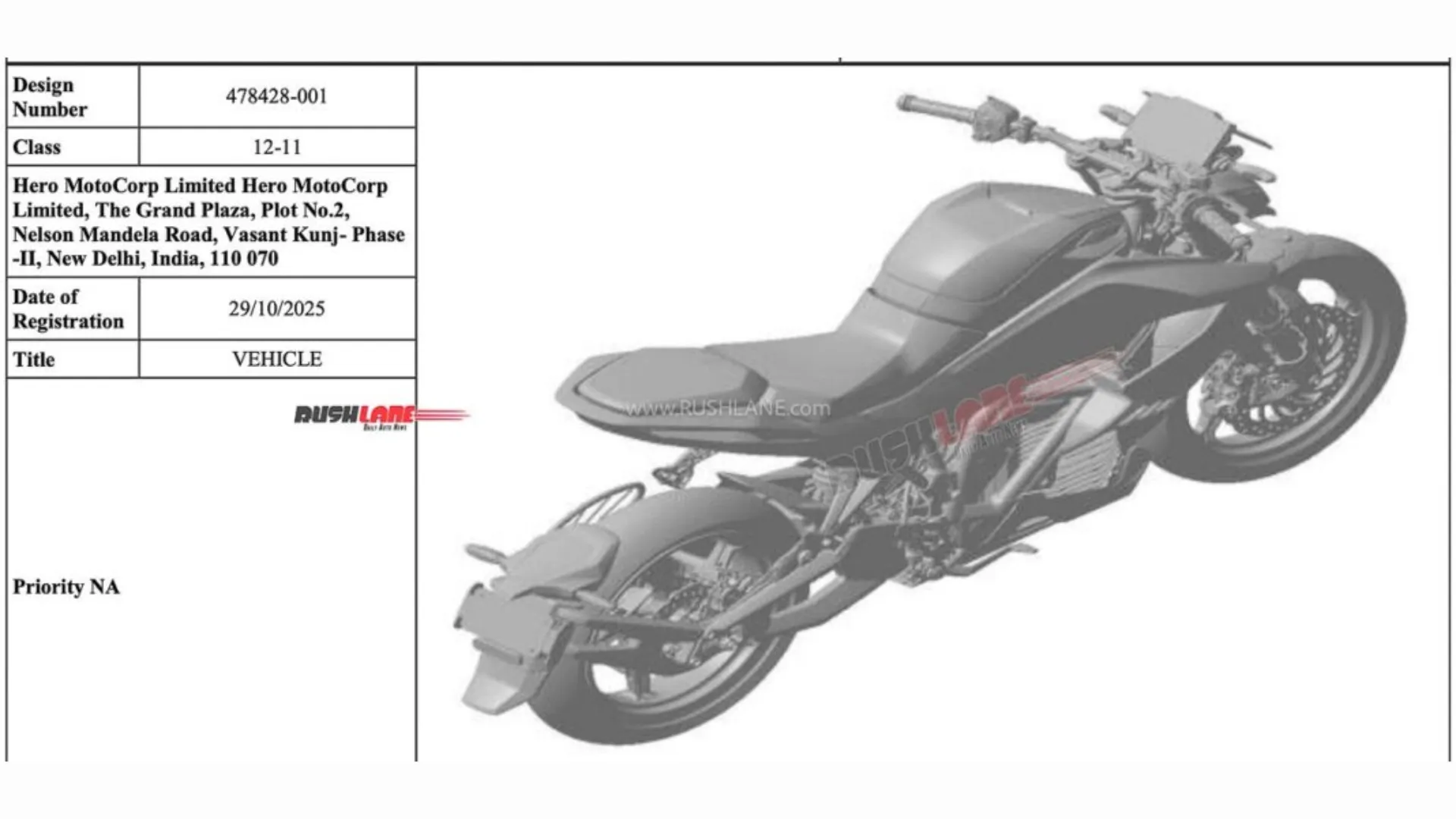 Hero MotoCorp Project VxZ Production-Spec Electric Motorcycle Patents Leak