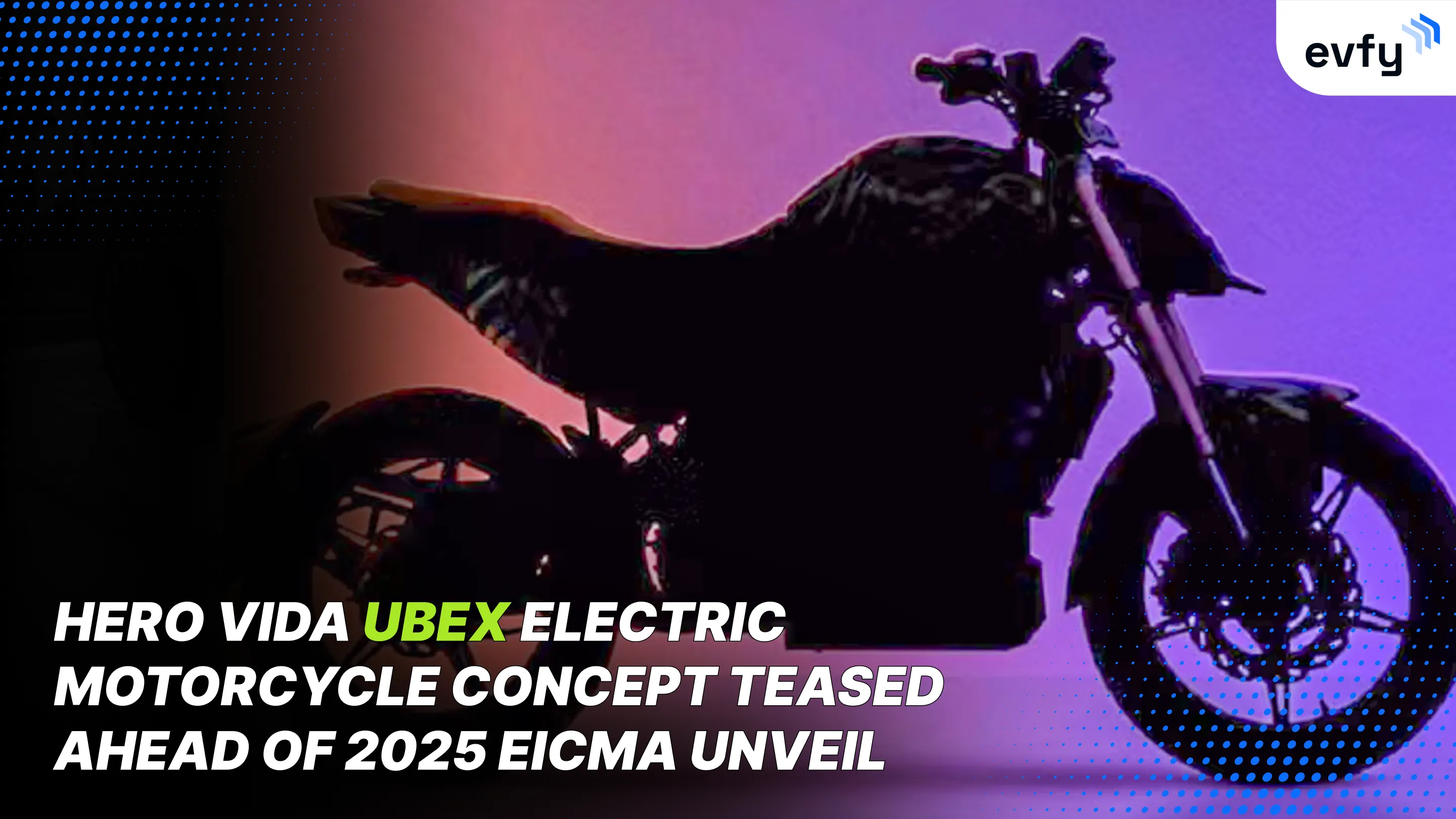 Hero Vida Ubex Electric Motorcycle Concept Teased Ahead of 2025 EICMA Unveil