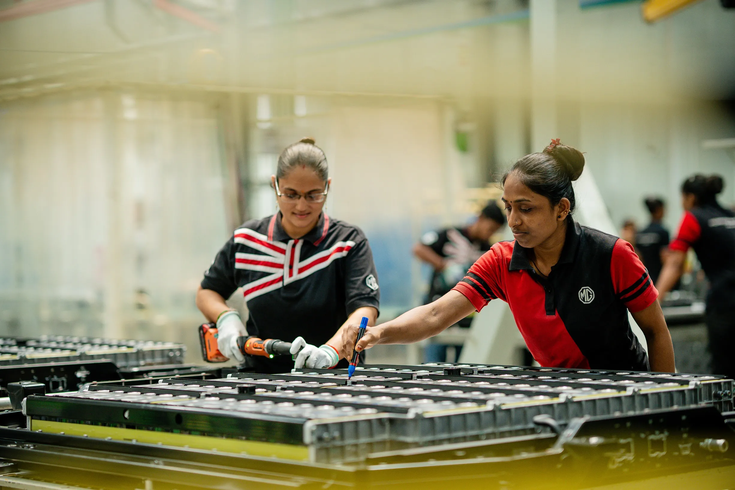 JSW MG Motor India, women in manufacturing, EV battery assembly, gender diversity in automotive,