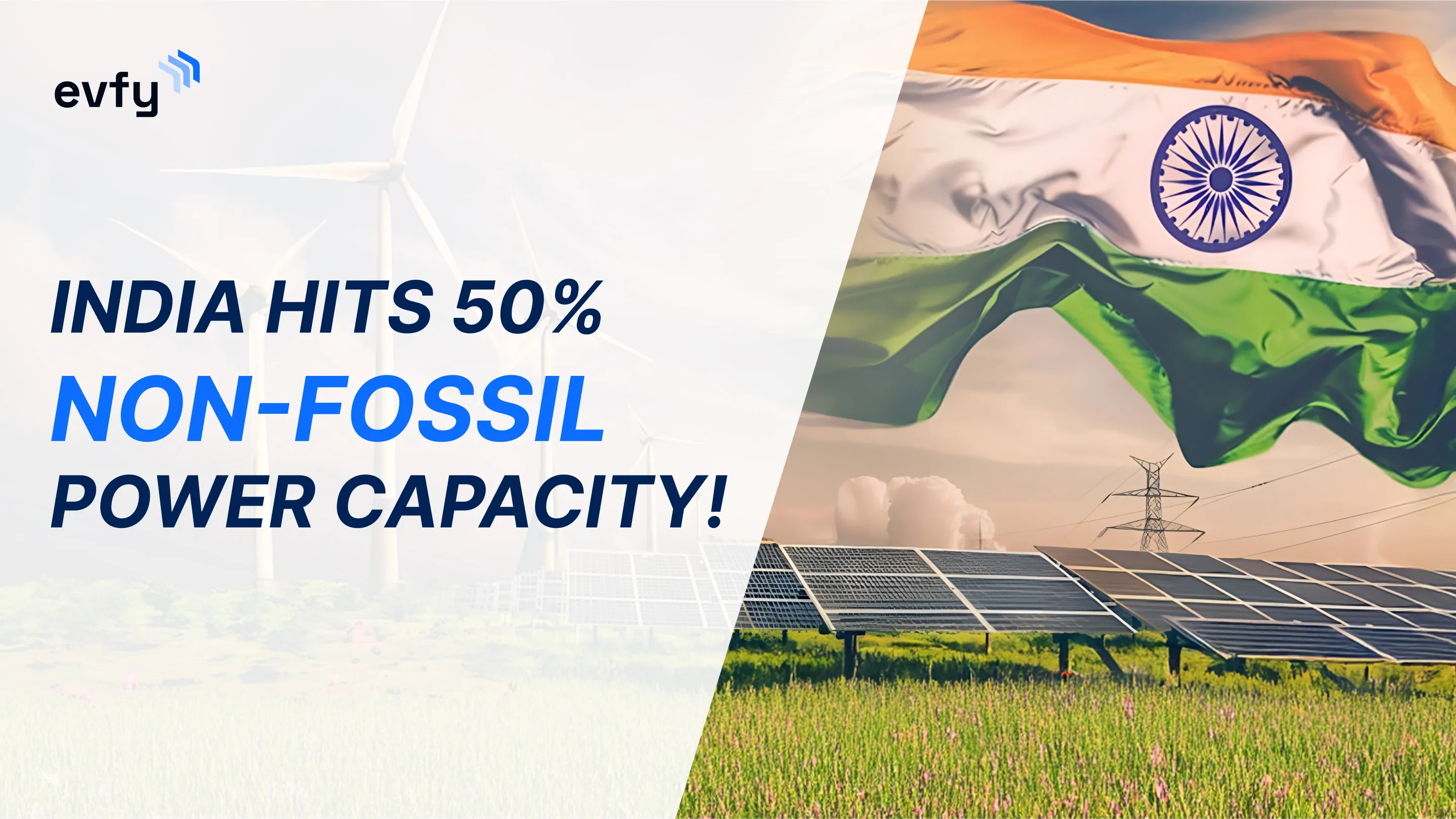 India Hits 50% Non-fossil Capacity 