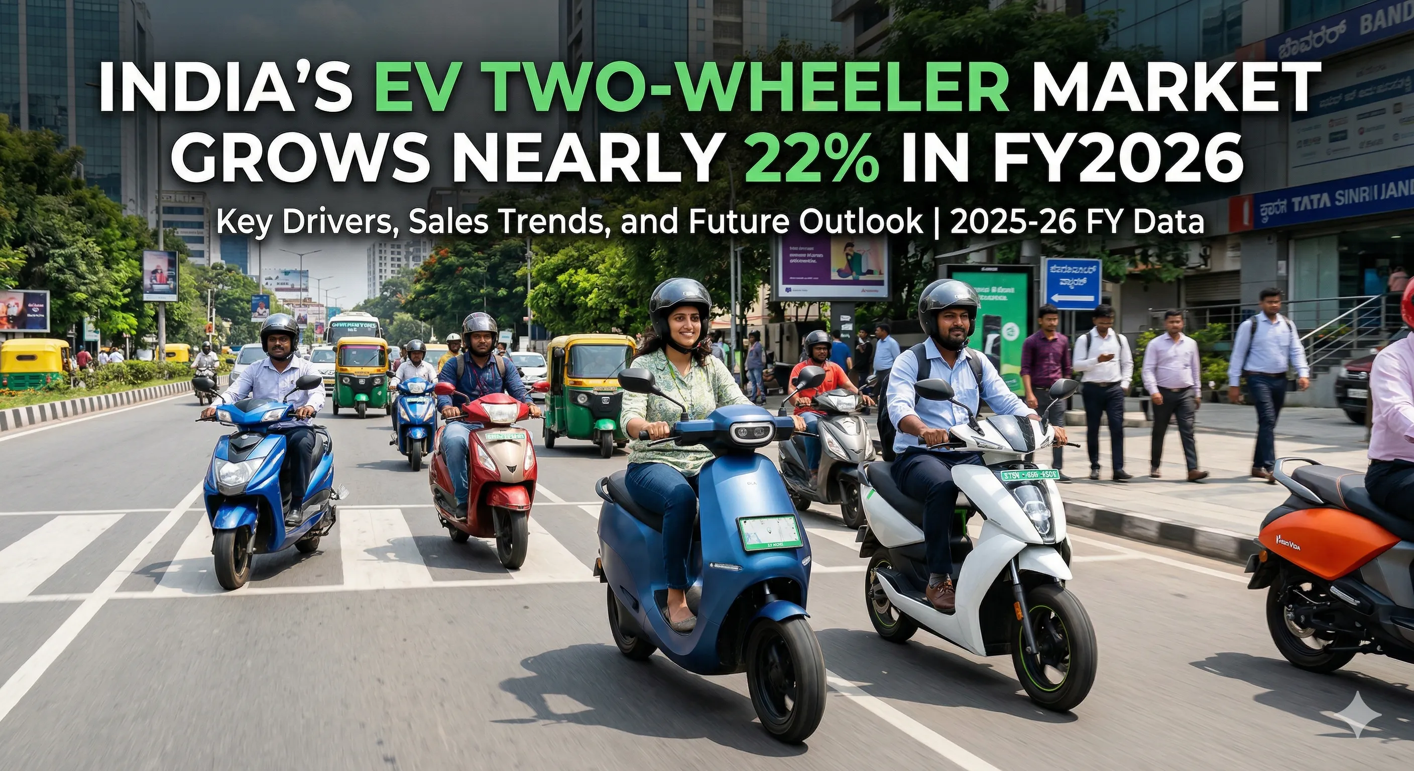 India’s EV Two-Wheeler Market Grows Nearly 22% in FY2026 — Details Here!