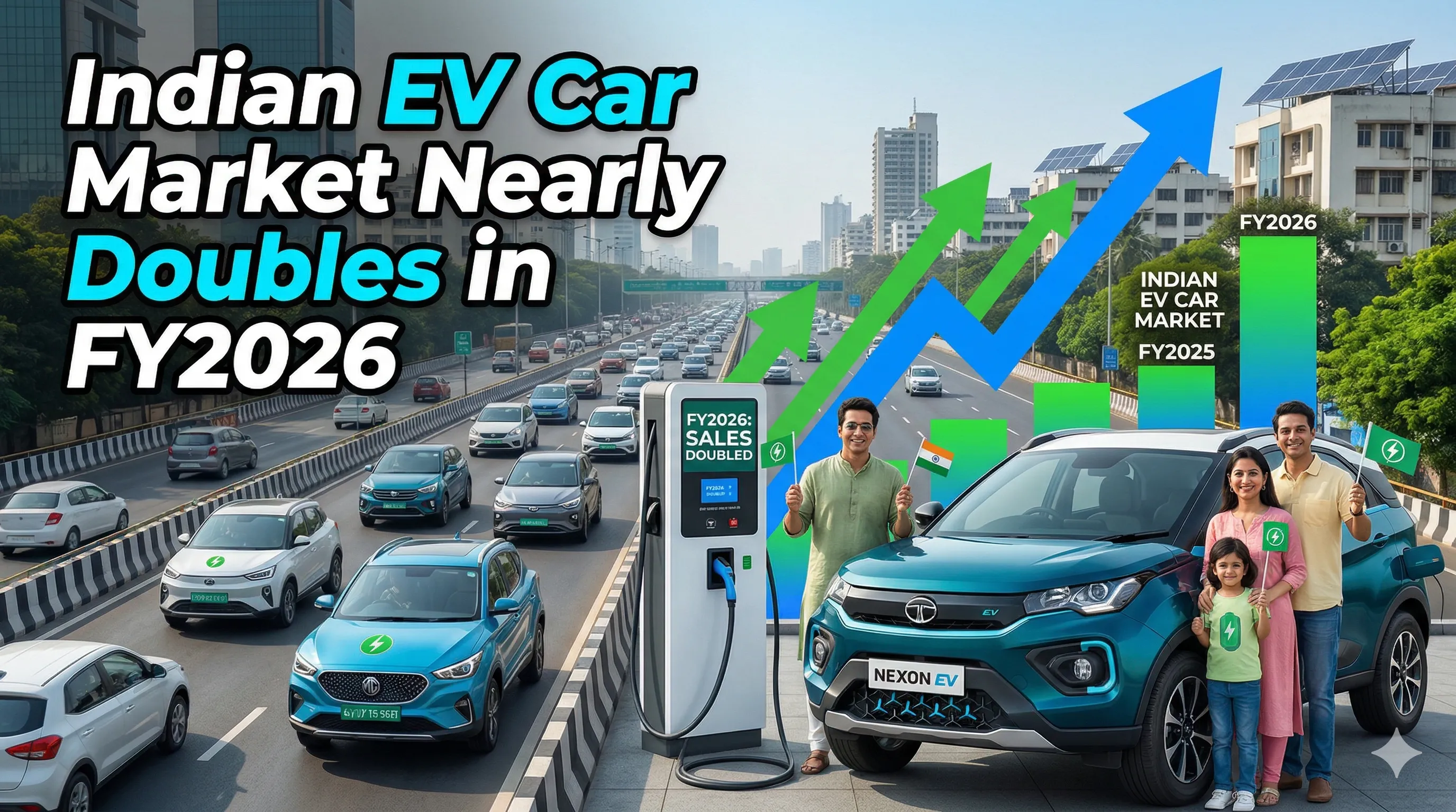 Indian EV Car Market Nearly Doubles in FY2026 — Here’s Why