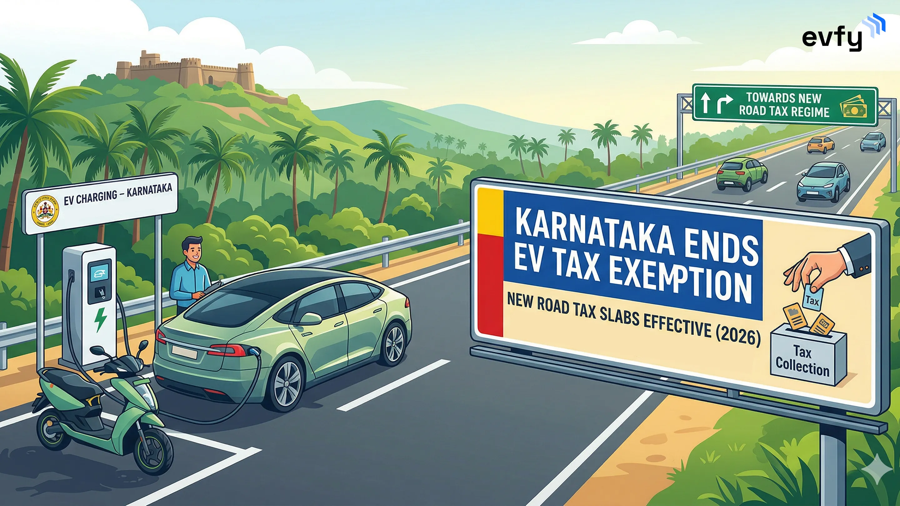 Karnataka Ends EV Tax Exemption — New Road Tax Slabs Explained (2026)