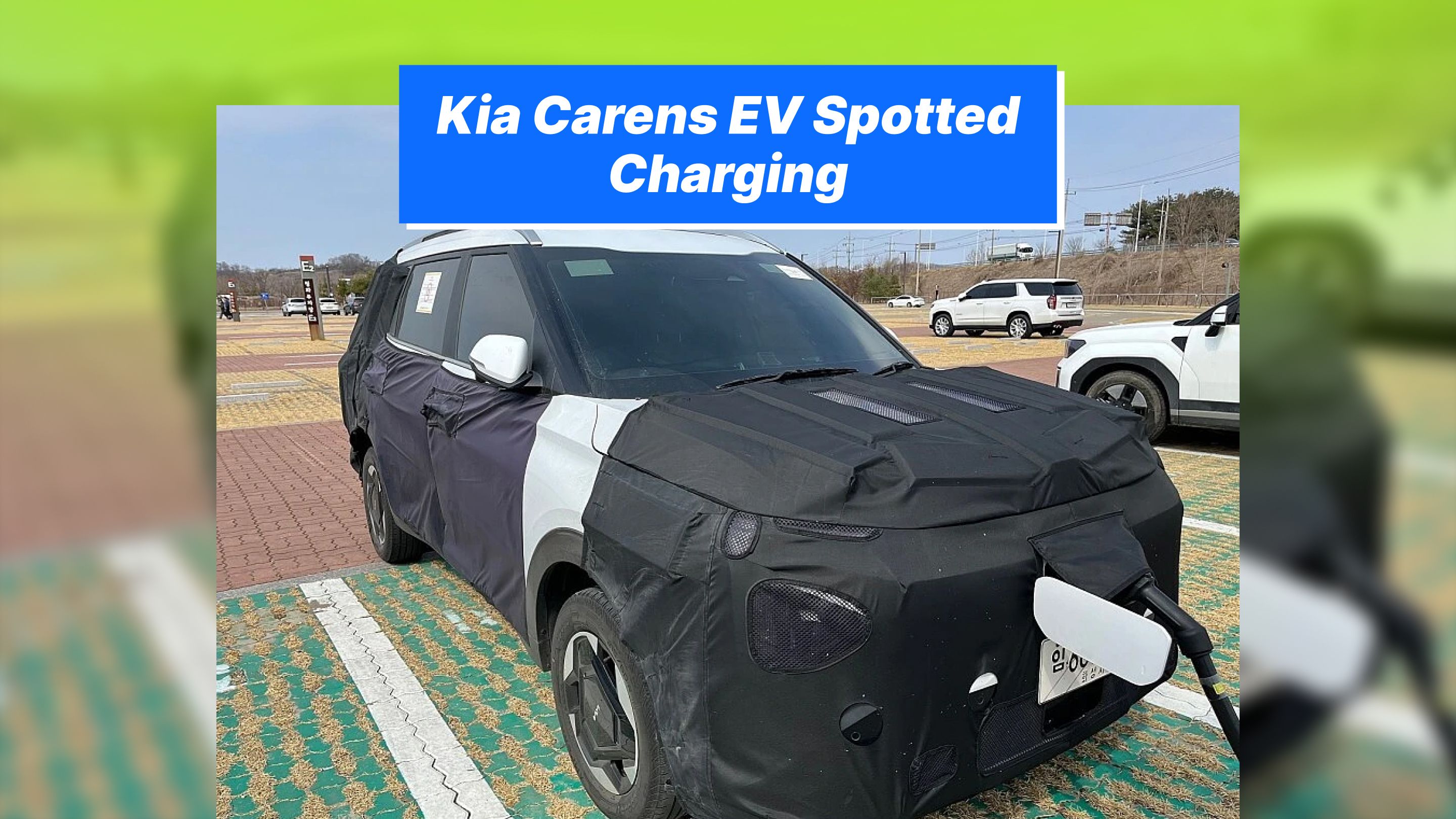 Kia Carens EV Spotted Charging