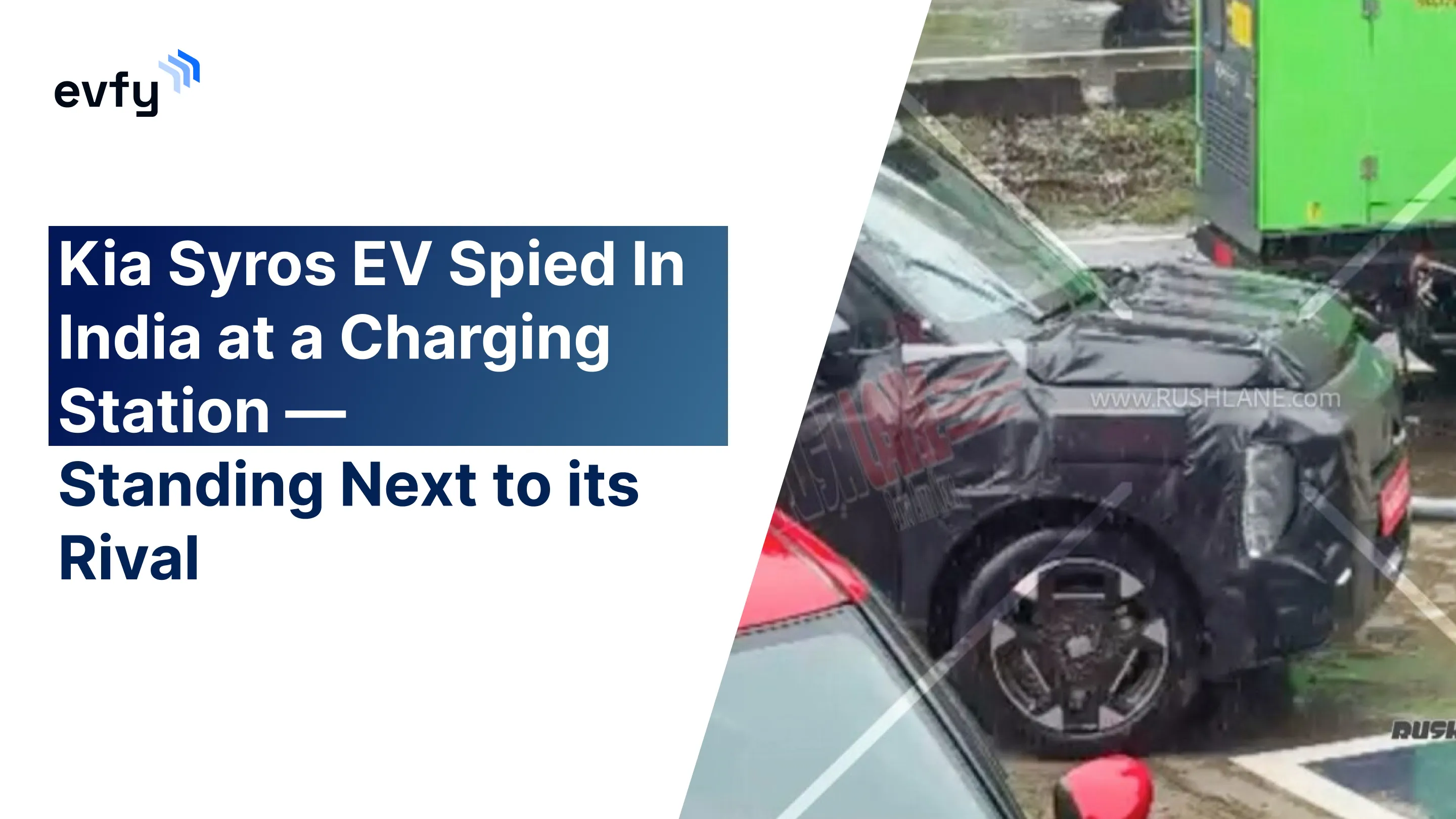 Kia Syros EV Spied In India at a Charging Station — Standing Next to its Rival