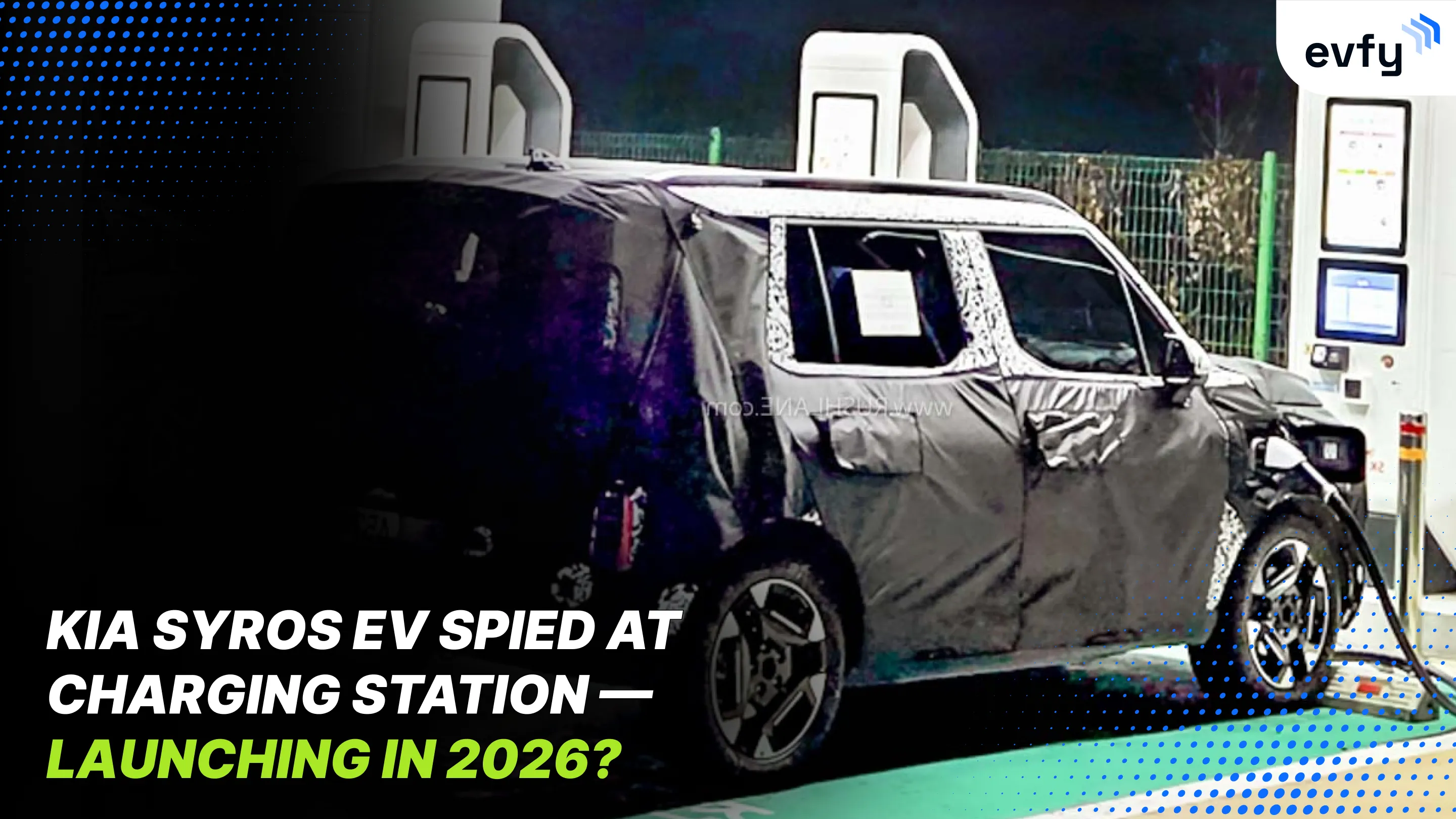 Kia Syros EV Spied at Charging Station — Launching in 2026?