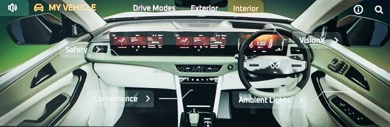Mahindra XEV 7e (XUV700 Electric) - interior (spy)