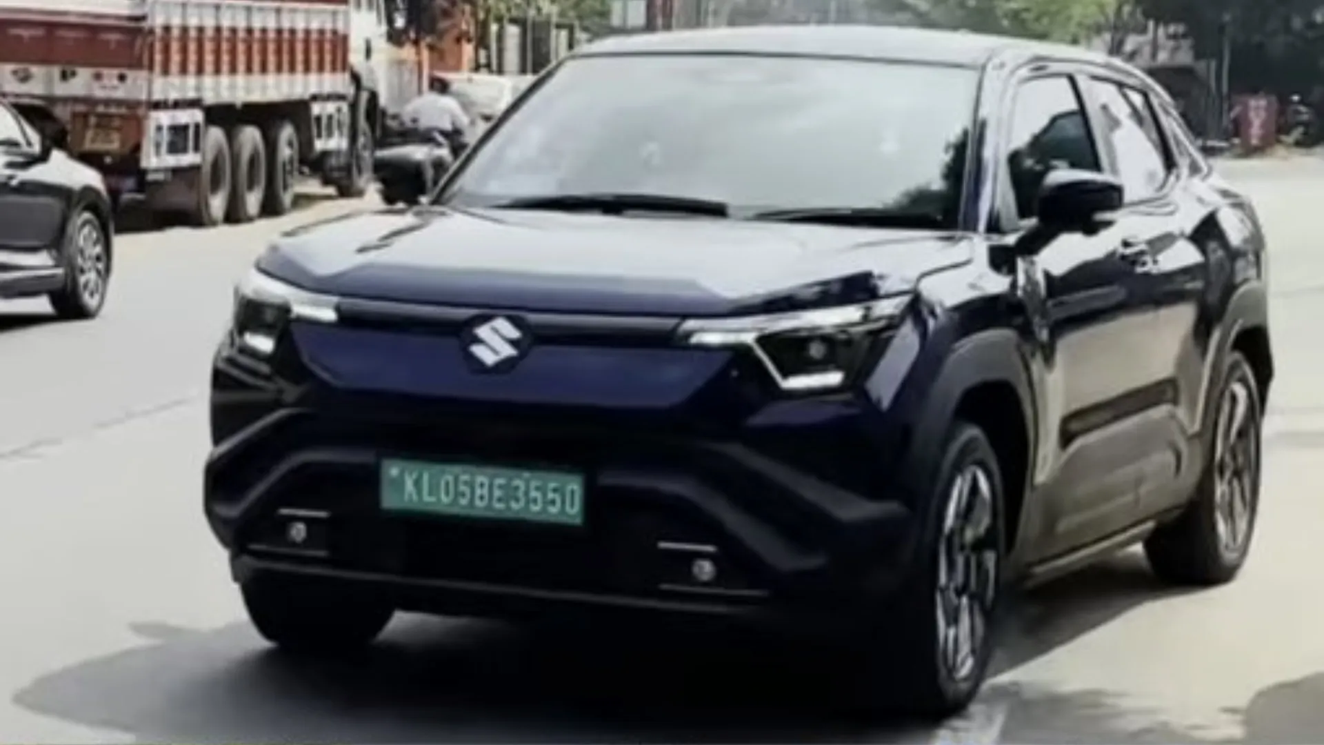 Maruti Suzuki e-Vitara spotted in kerala with permanent number plate