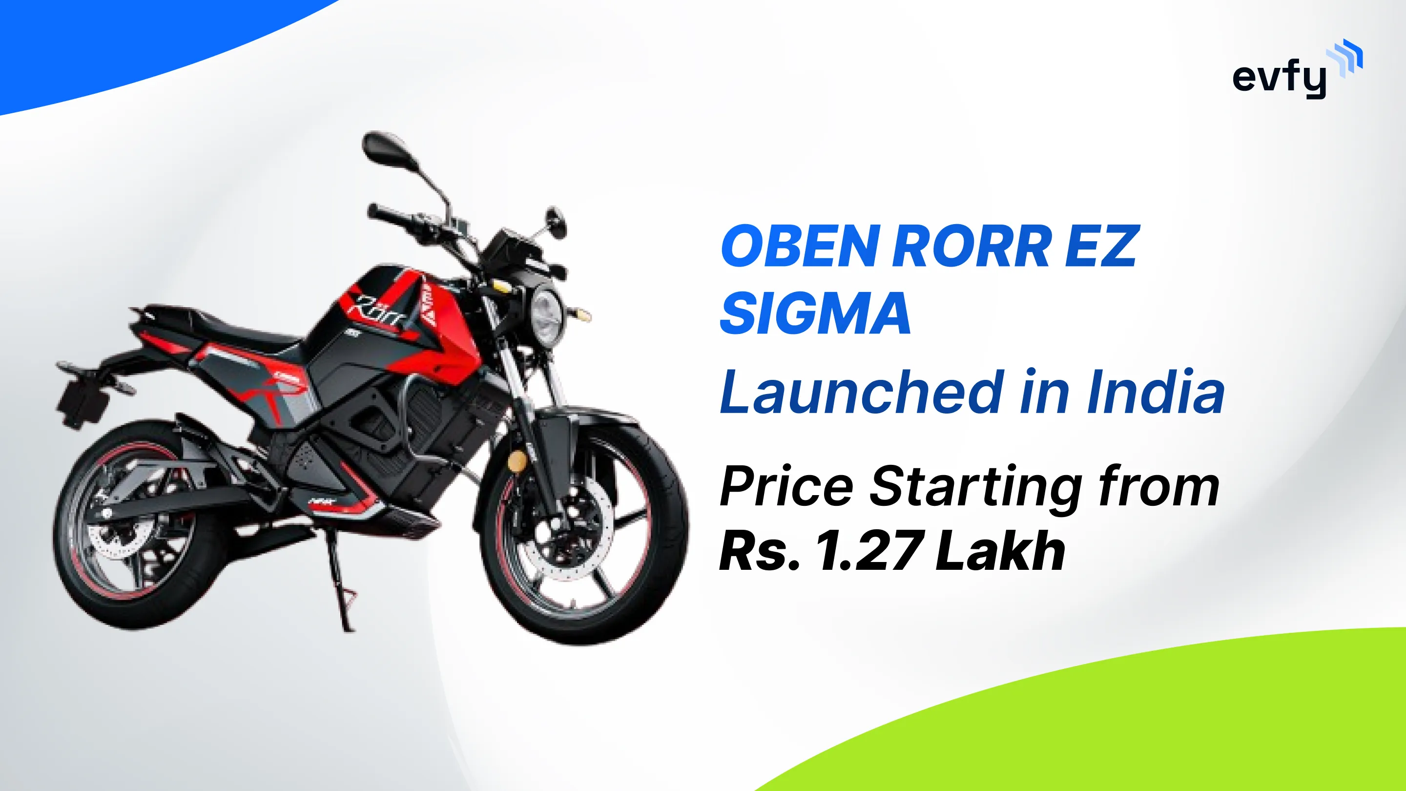 Oben Rorr EZ Sigma Launched at ₹1.27 Lakh