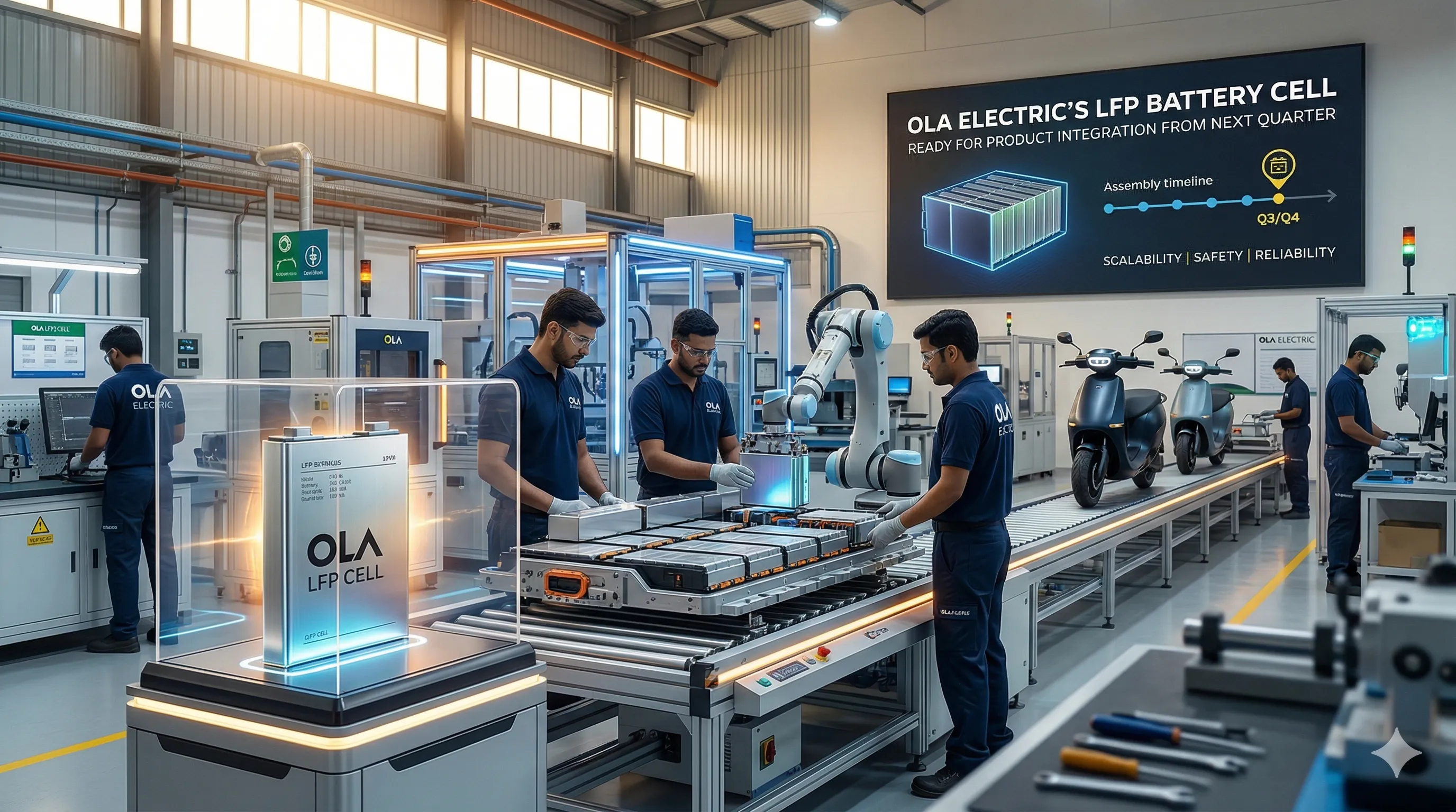 Ola Electric’s LFP Battery Cell Ready for Product Integration From Next Quarter