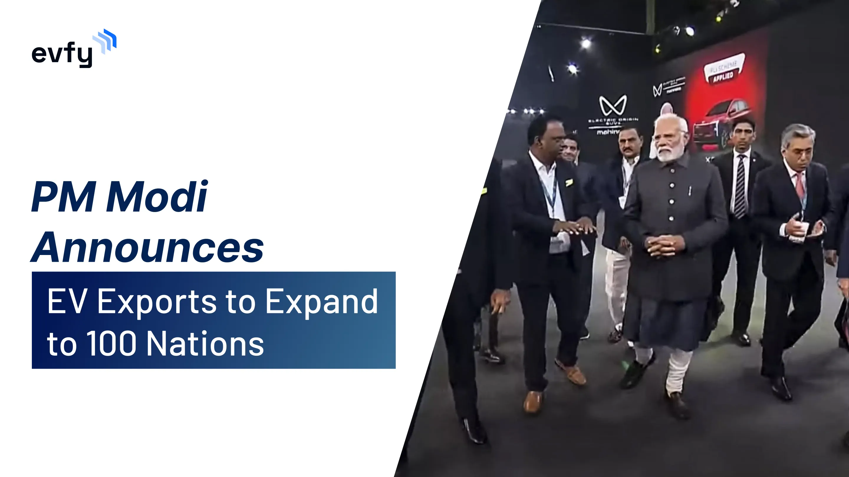 PM Modi Announces EV Exports to Expand to 100 Nations