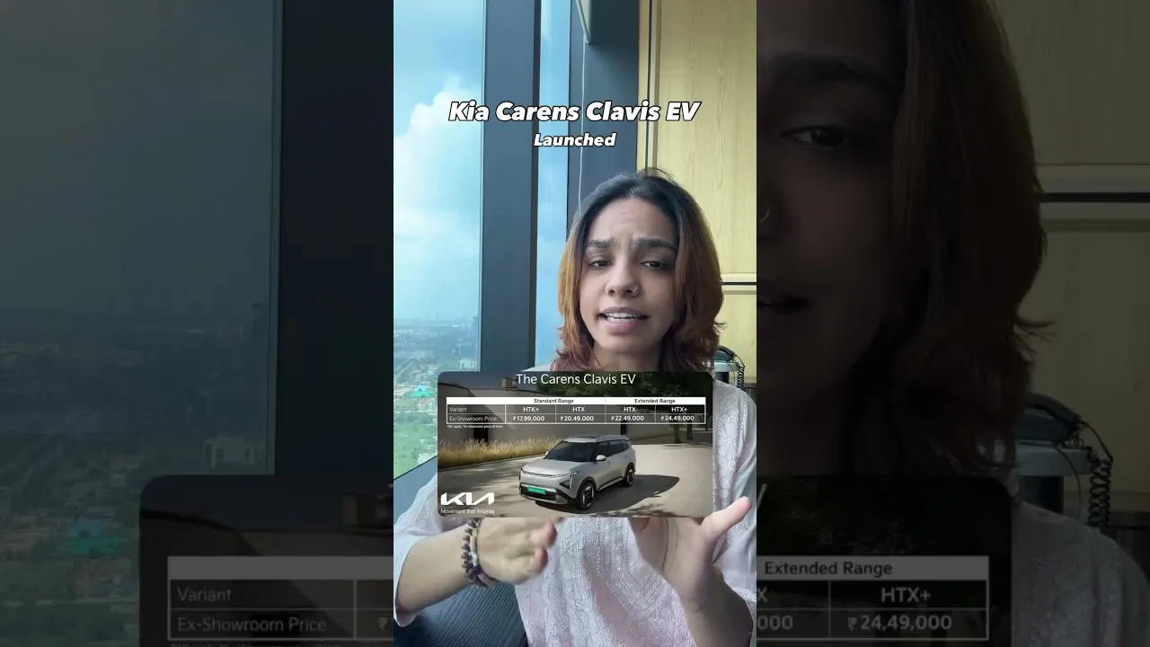 Kia India has launched E.We Carens Clavis EV at ₹17.99 lakh | 7-Seater | 490 km range #EVFY #kiaev