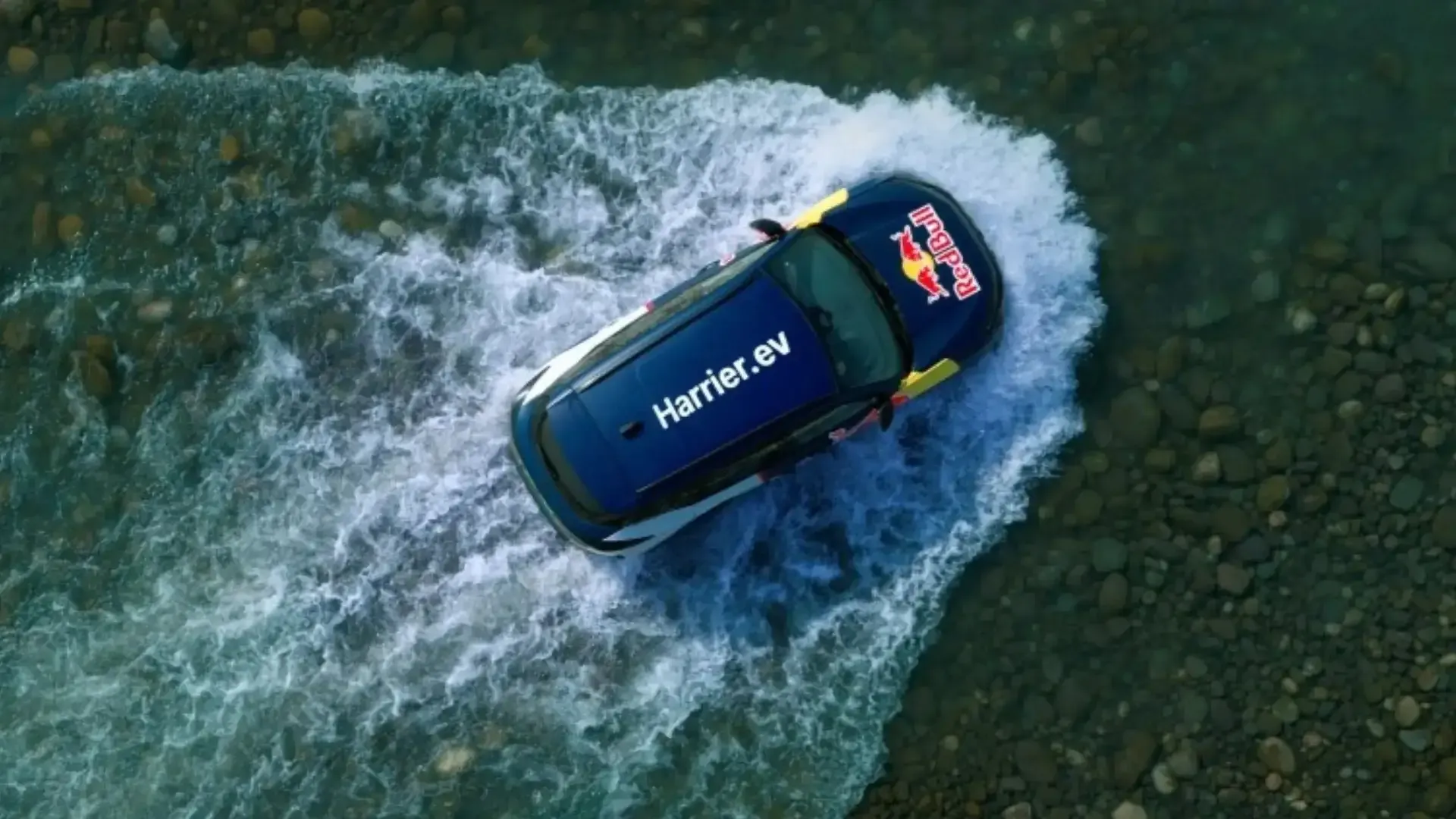 Red Bull X Tata Motors: Harrier EV Goes Wild - water wading