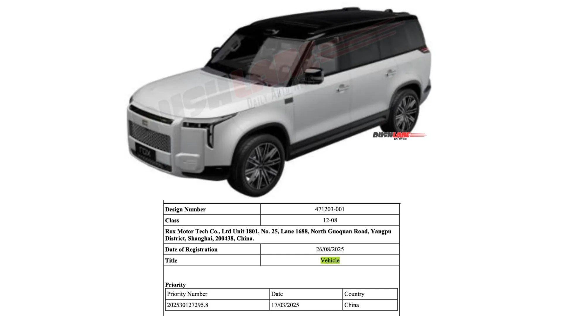 Rox 01 Luxury PHEV SUV Patented in India