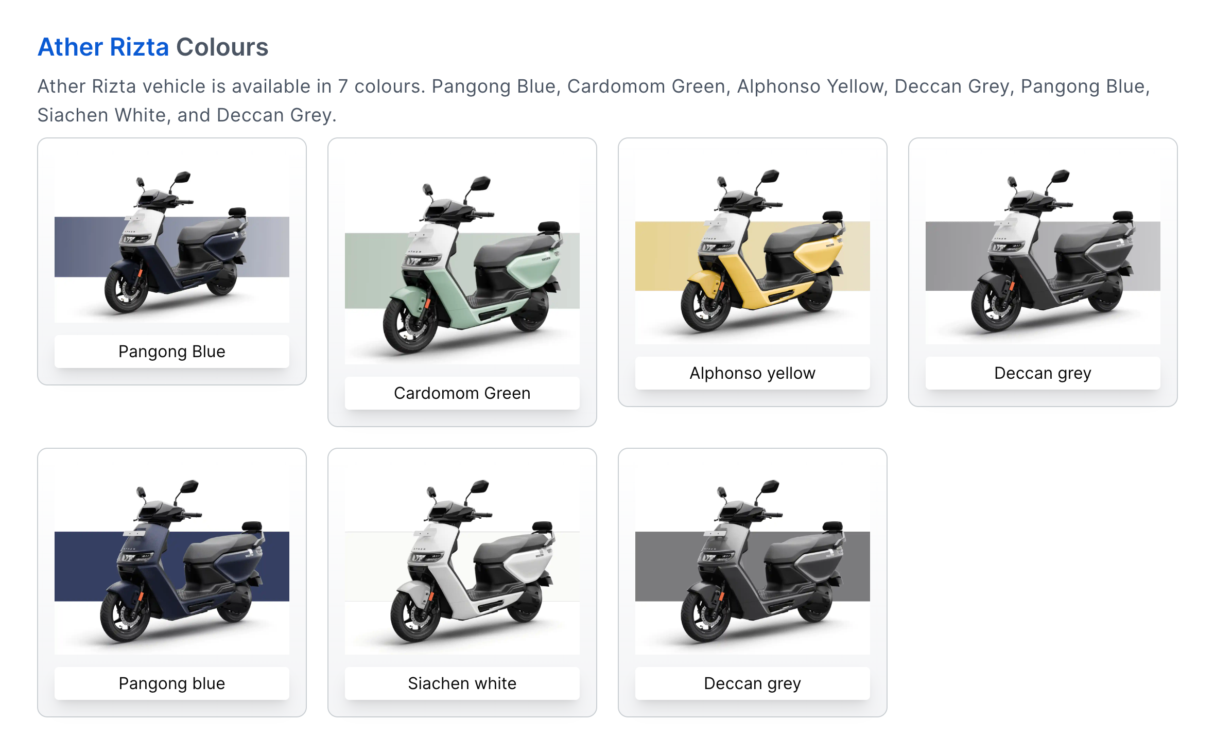 ather rizta colur variants