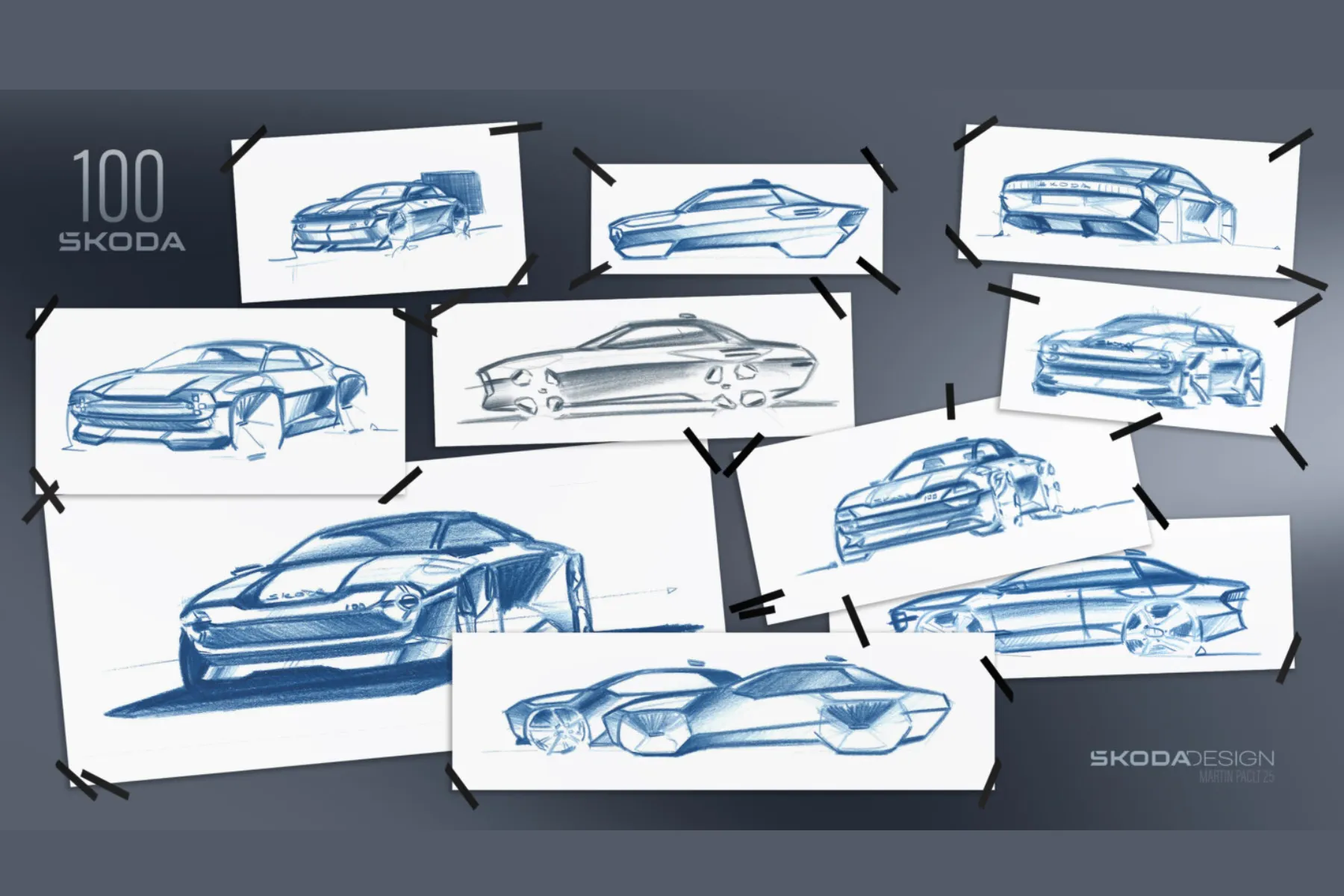 Skoda 100 Concept - Design sketches