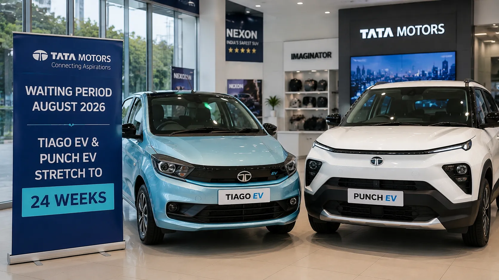 Tata Motors Waiting Period August 2026: Tiago EV and Punch EV Stretch to 24 Weeks