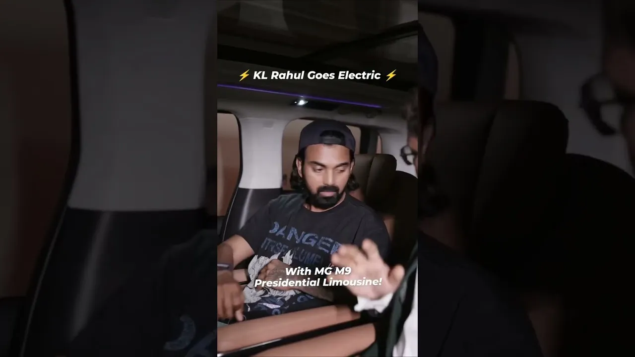 KL Rahul goes Electric!! Takes delivery of the MG M9 Electric MPV!