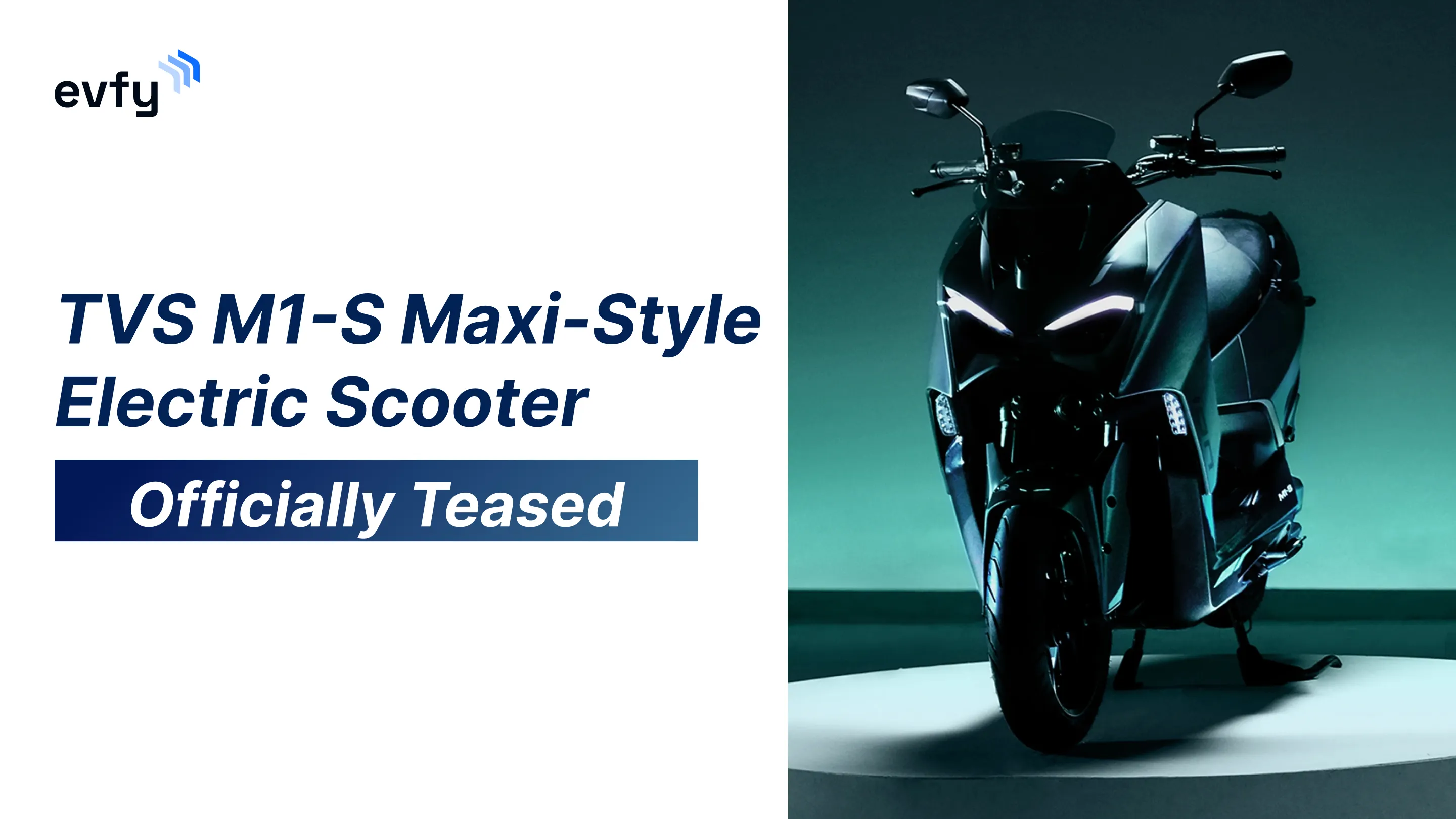 TVS M1-S Maxi-Style Electric Scooter Officially Teased