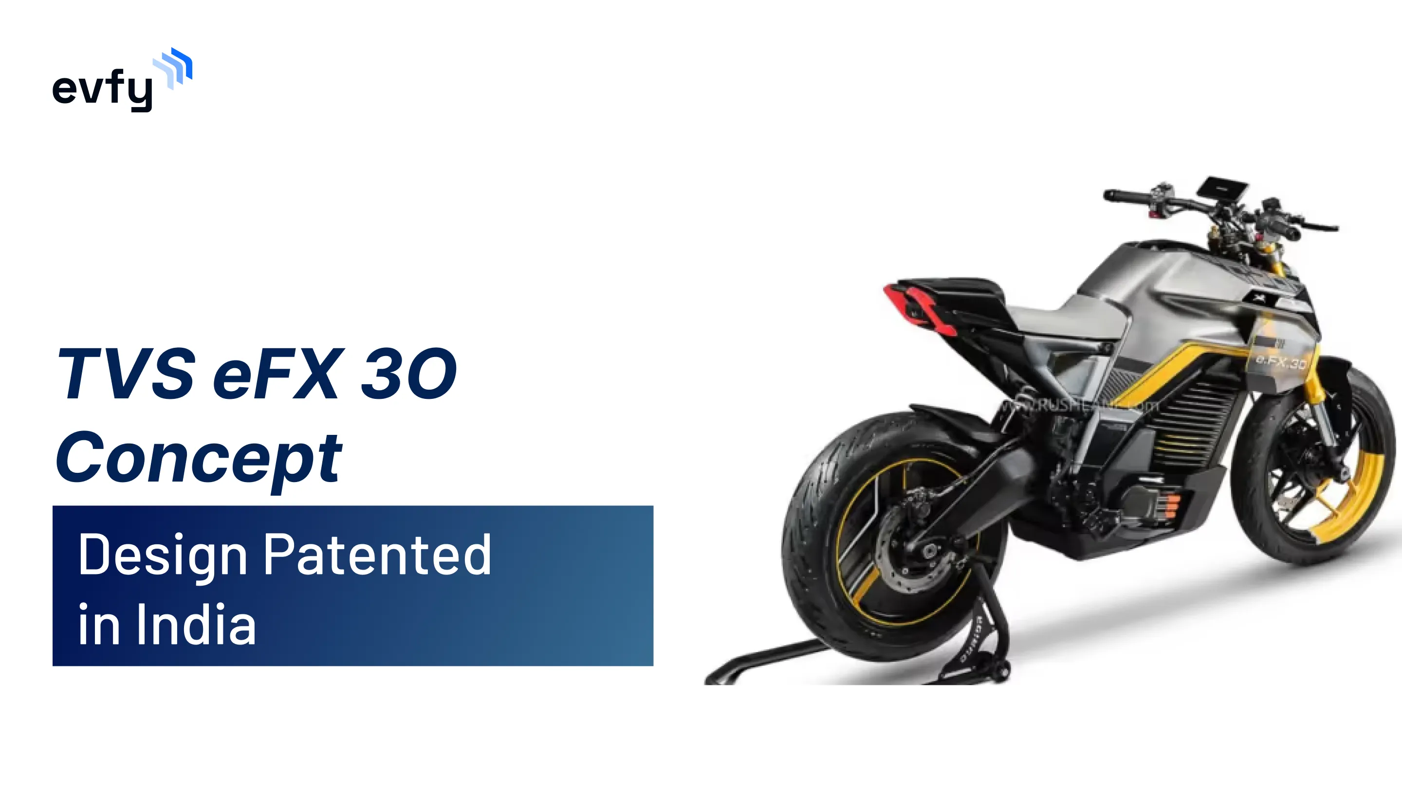 TVS eFX 3O Concept Electric Motorcycle Design Patented in India