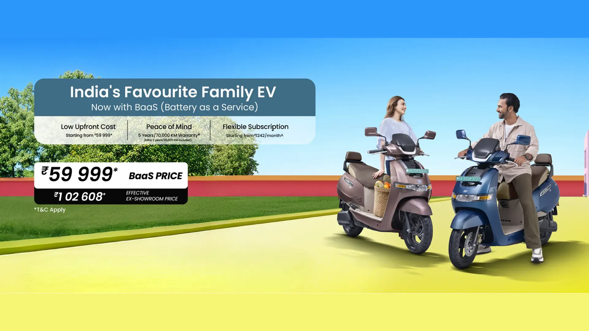 TVS iQube Now Comes With BaaS — Starting at ₹60k + ₹1202/Month