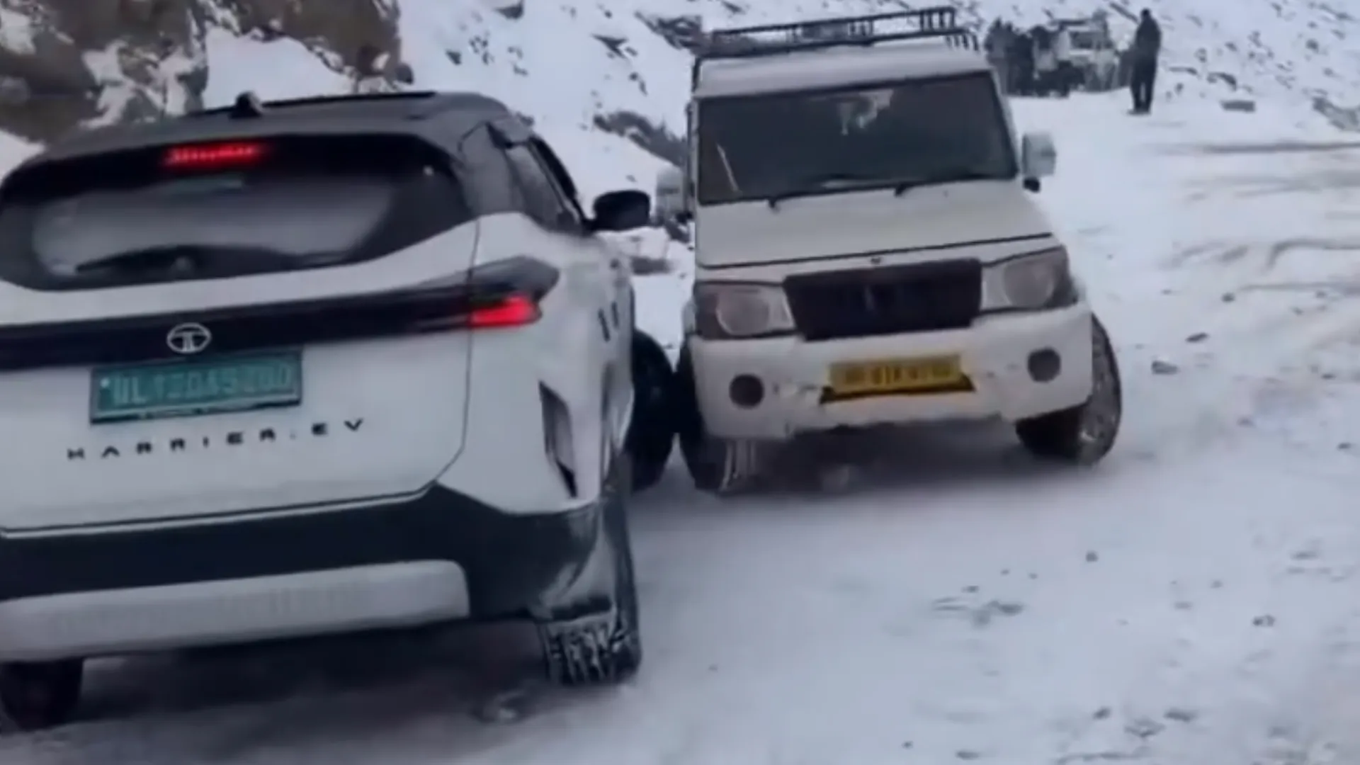 Tata Harrier EV goes Sliding on Black Ice — QWD Failure or Driver Error?