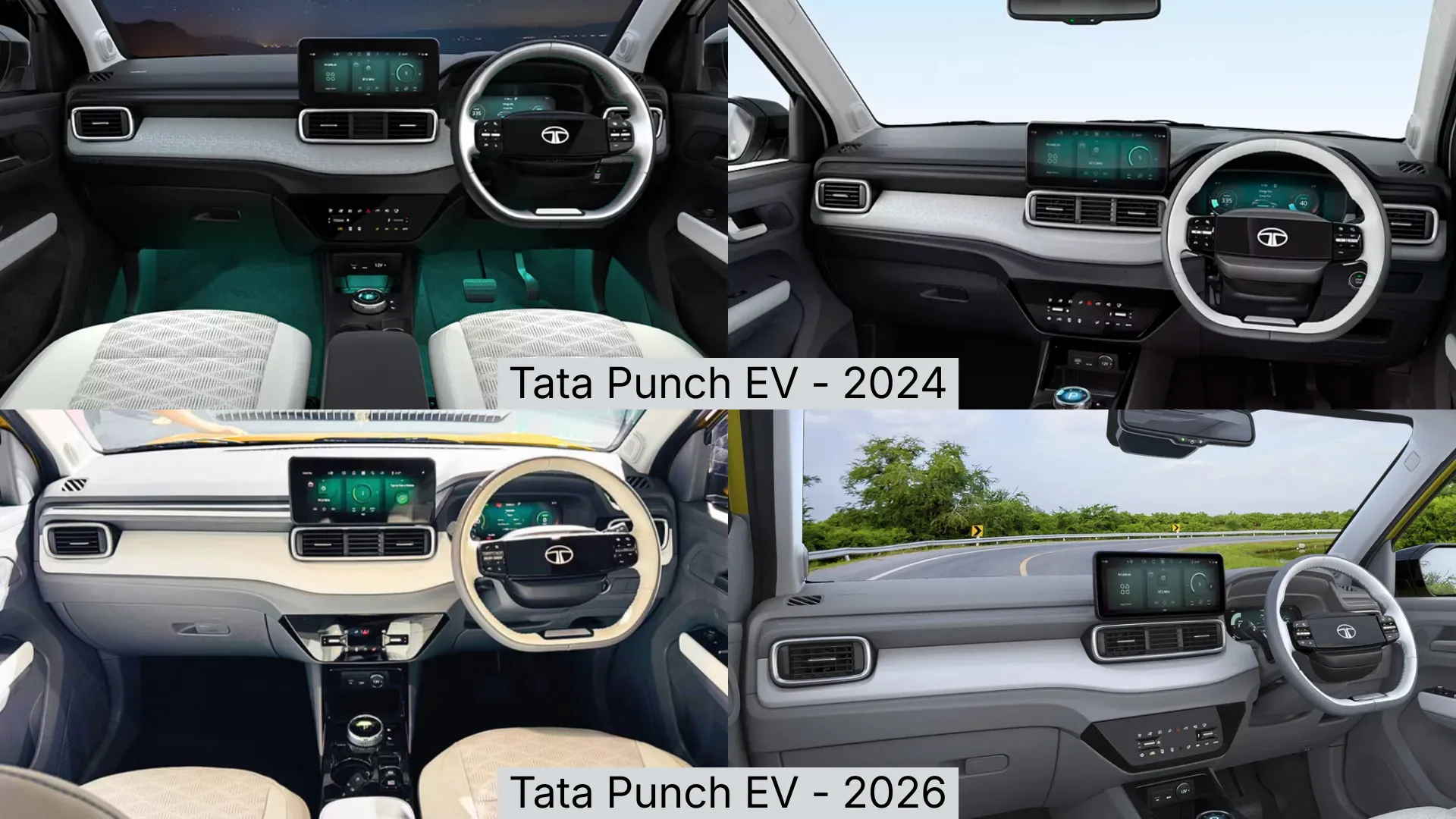 Tata Punch EV - Old (2024) vs New (2026) Interior