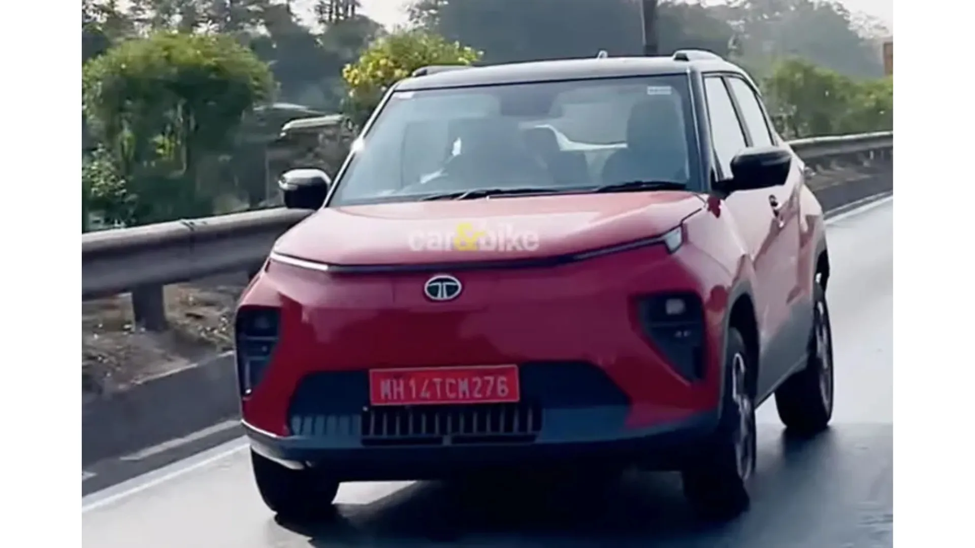 Tata Punch EV Facelift Spy Shots - Front