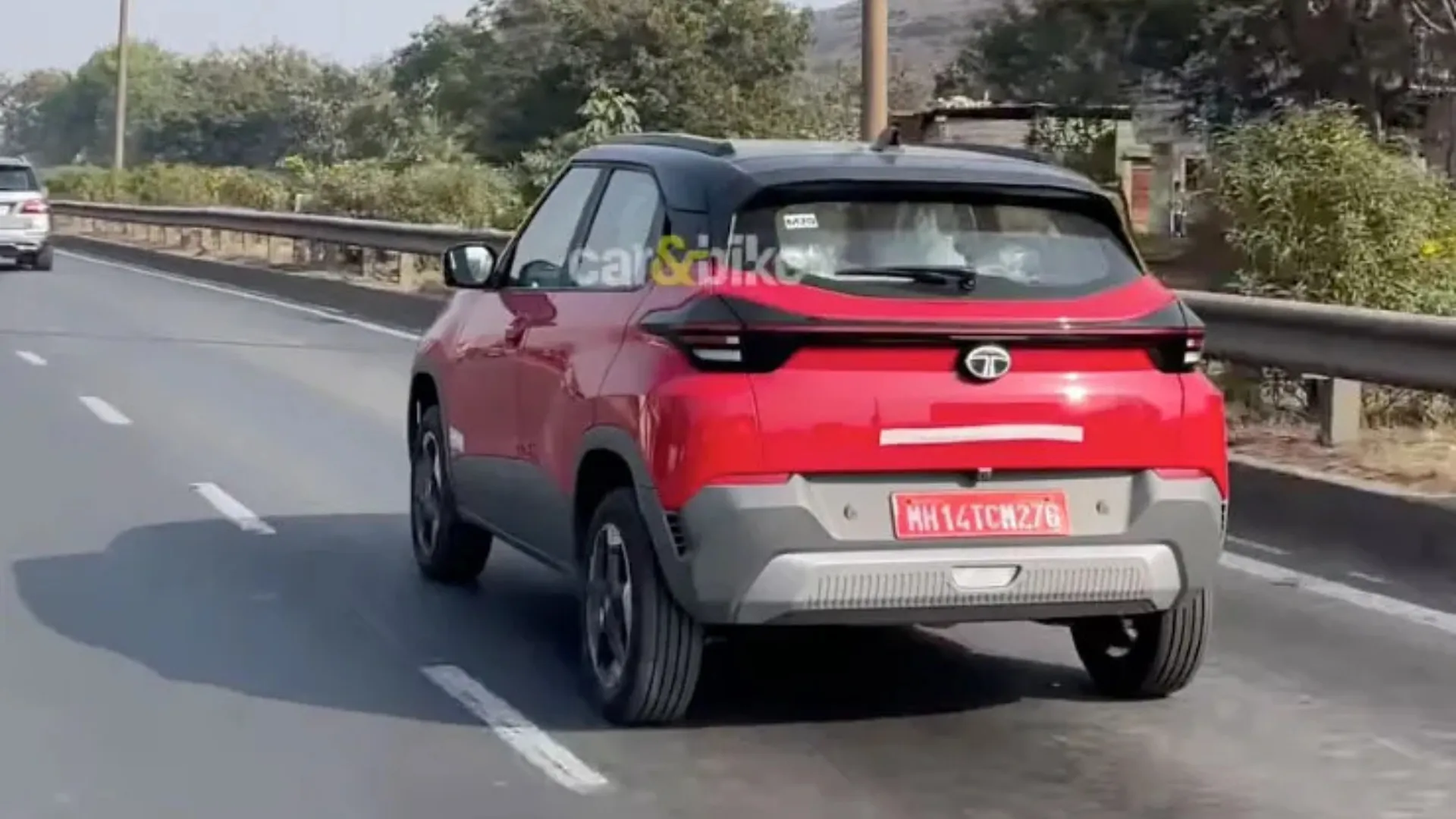 Tata Punch EV Facelift Spy Shots - Rear