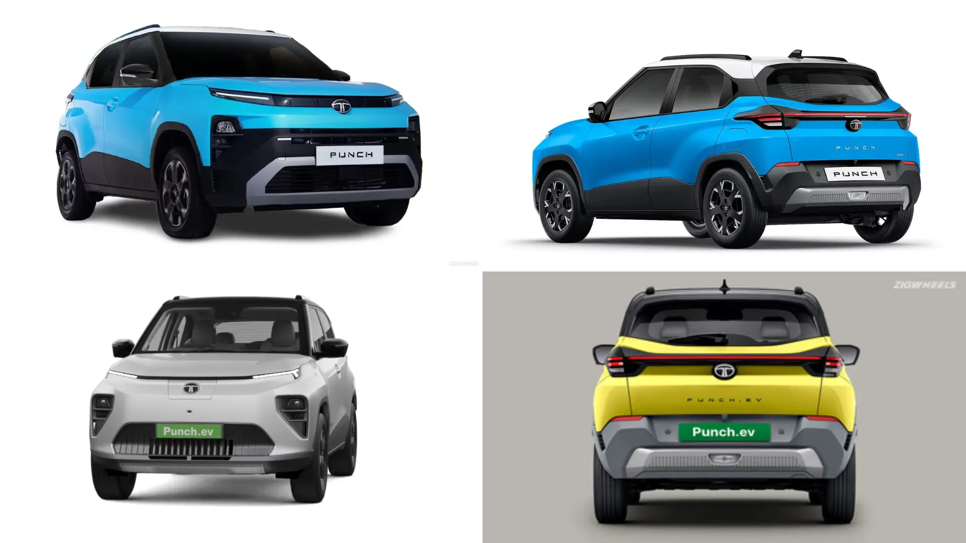 Tata Punch EV vs ICE (2026 facelift) - Exterior