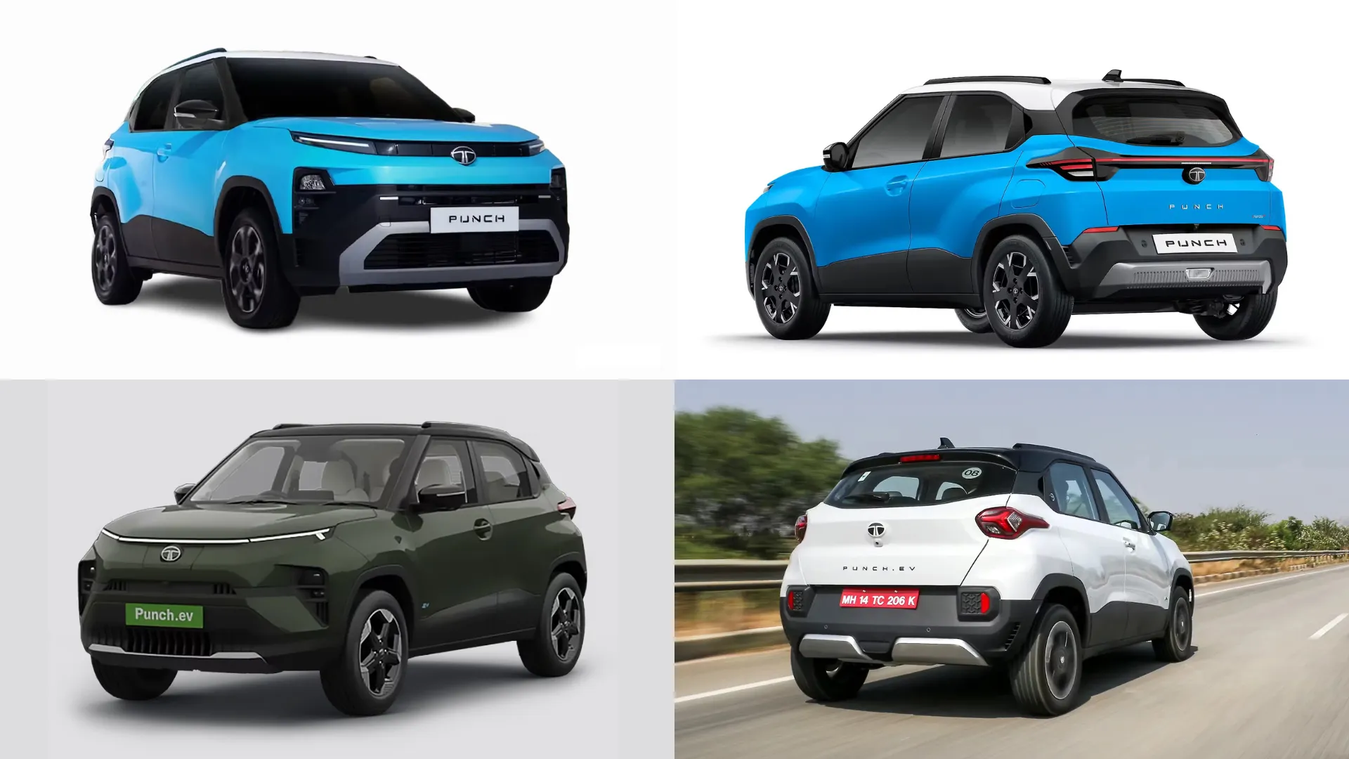 Tata Punch ICE vs EV comparison - Exterior