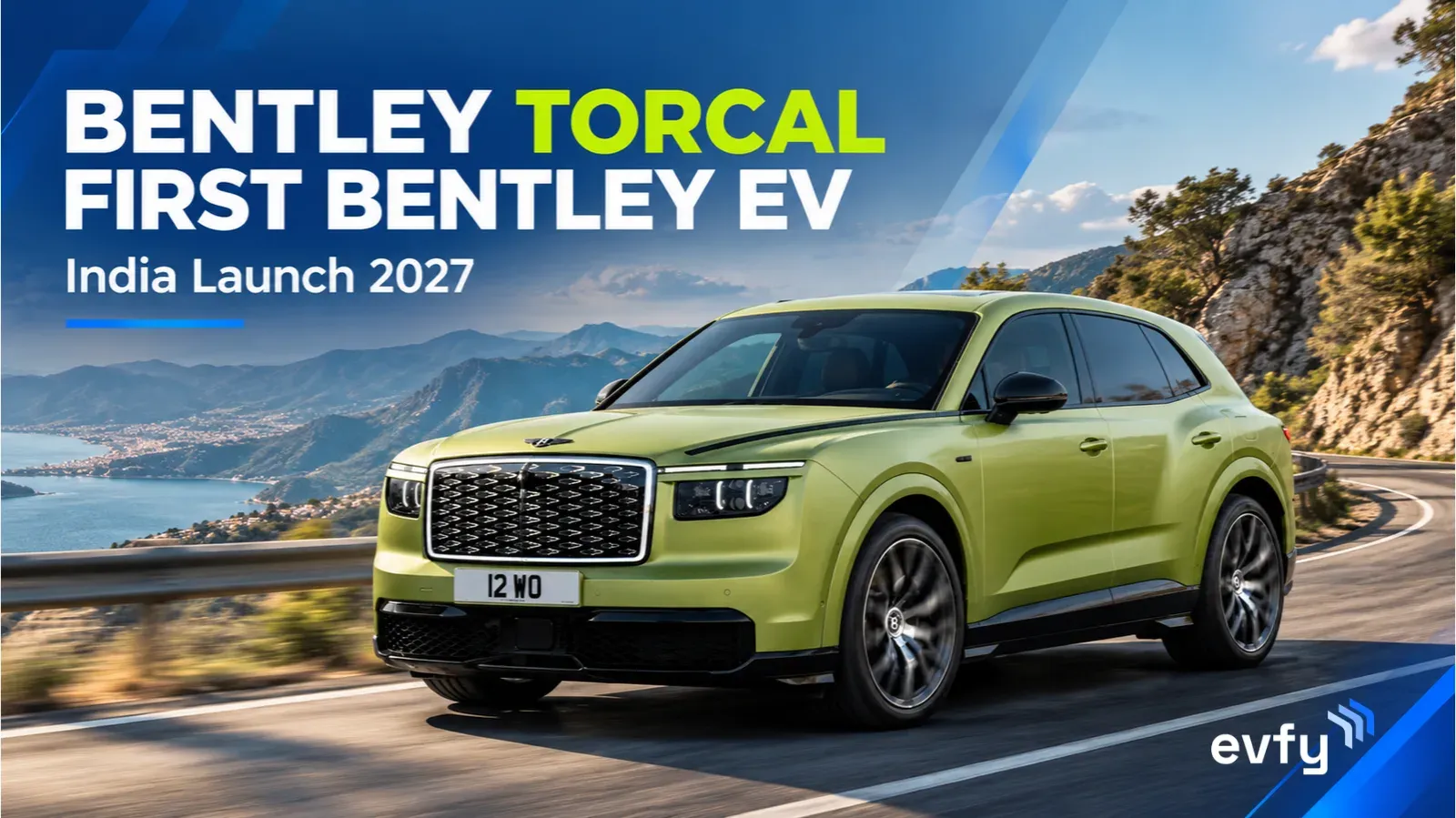 Bentley Torcal front three-quarter view, Bentley's first electric SUV