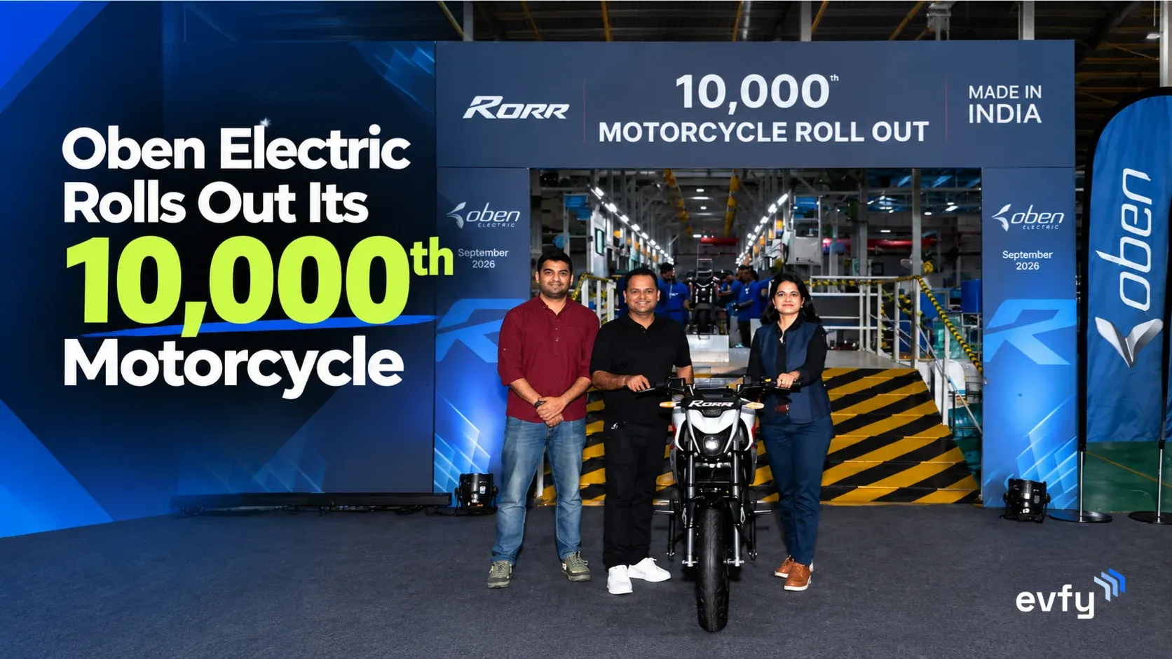 Oben Electric Builds 10,000th Electric Motorcycle, Plans 200 More Showrooms by FY27