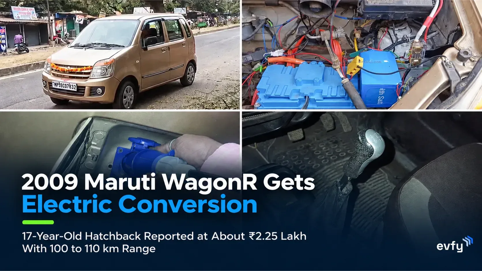 2009 Maruti WagonR converted to electric by Sriaan Electric Vehicle