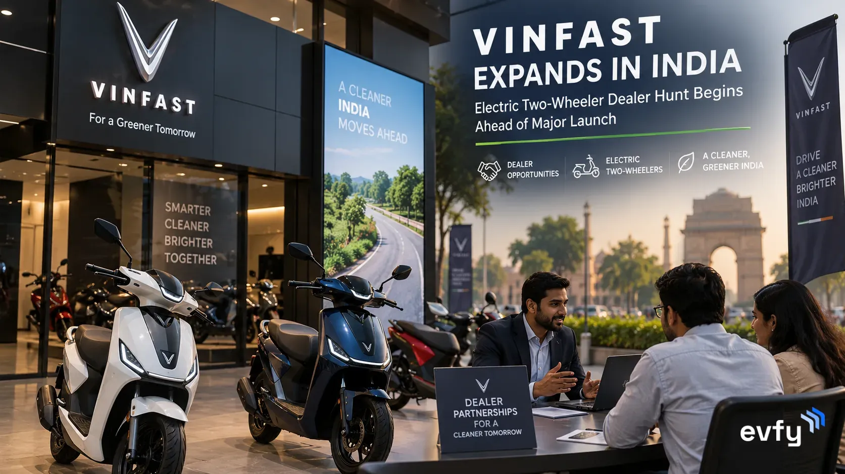 VinFast electric scooter dealer network expansion in India ahead of 2026 launch