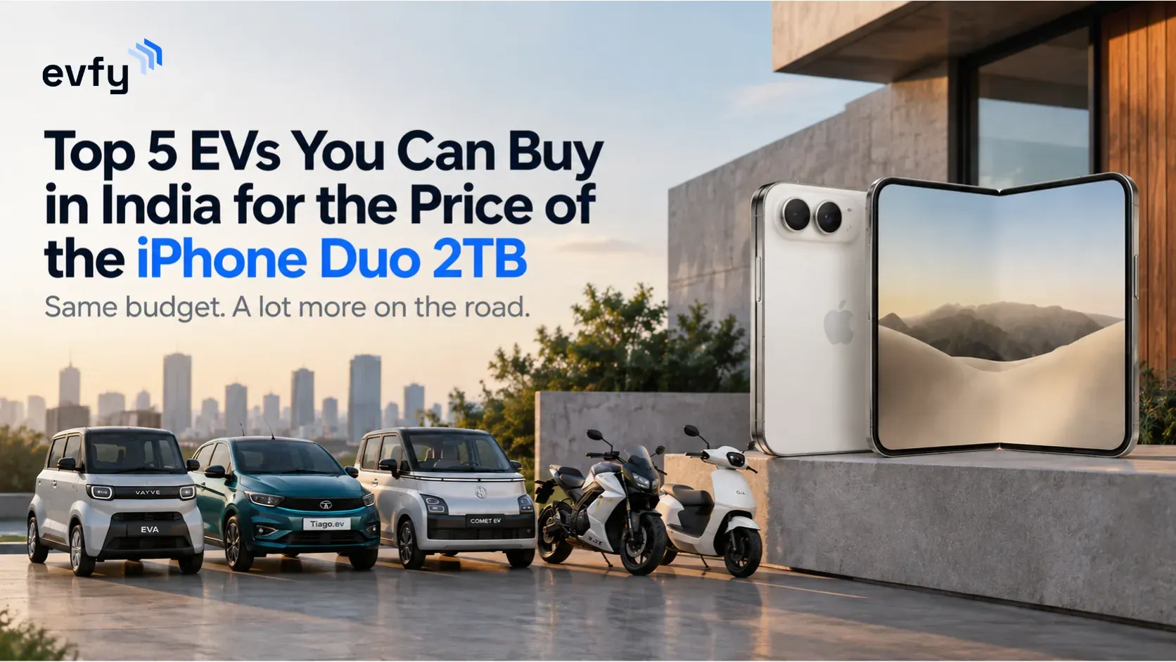 iPhone Duo 2TB price compared to electric vehicles in India